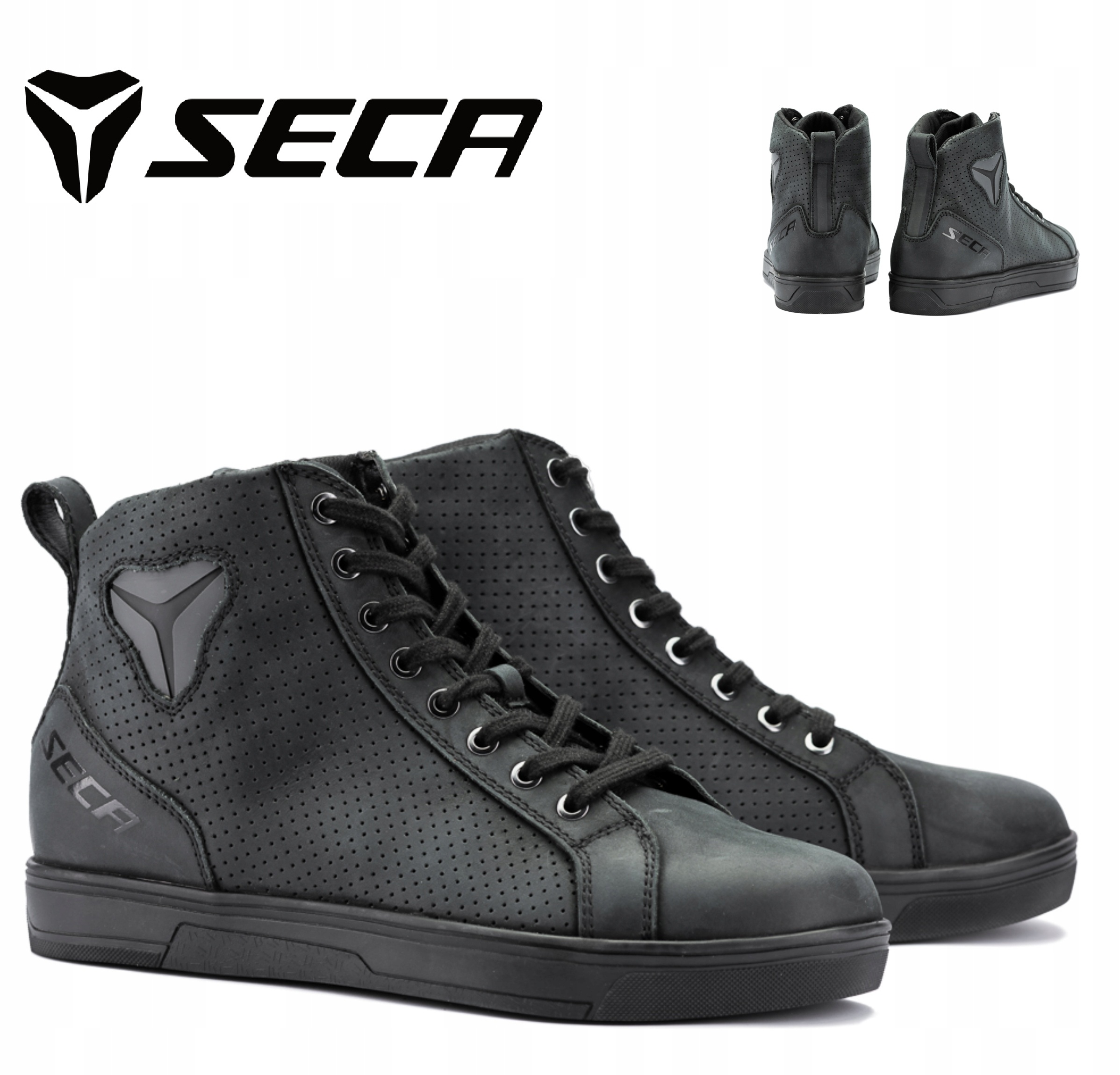 Motocyklové Topánky Pre Ženy Kožené Tenisky Seca Kent II Nubuk Black 39