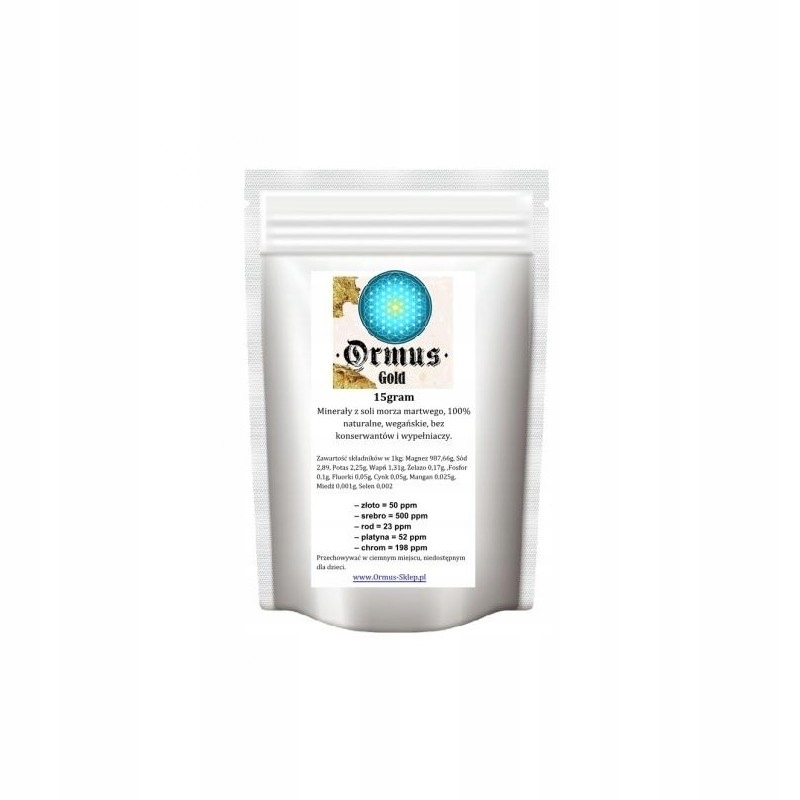 

Ormus Gold 50 g Mocny proszek ze złotem Au
