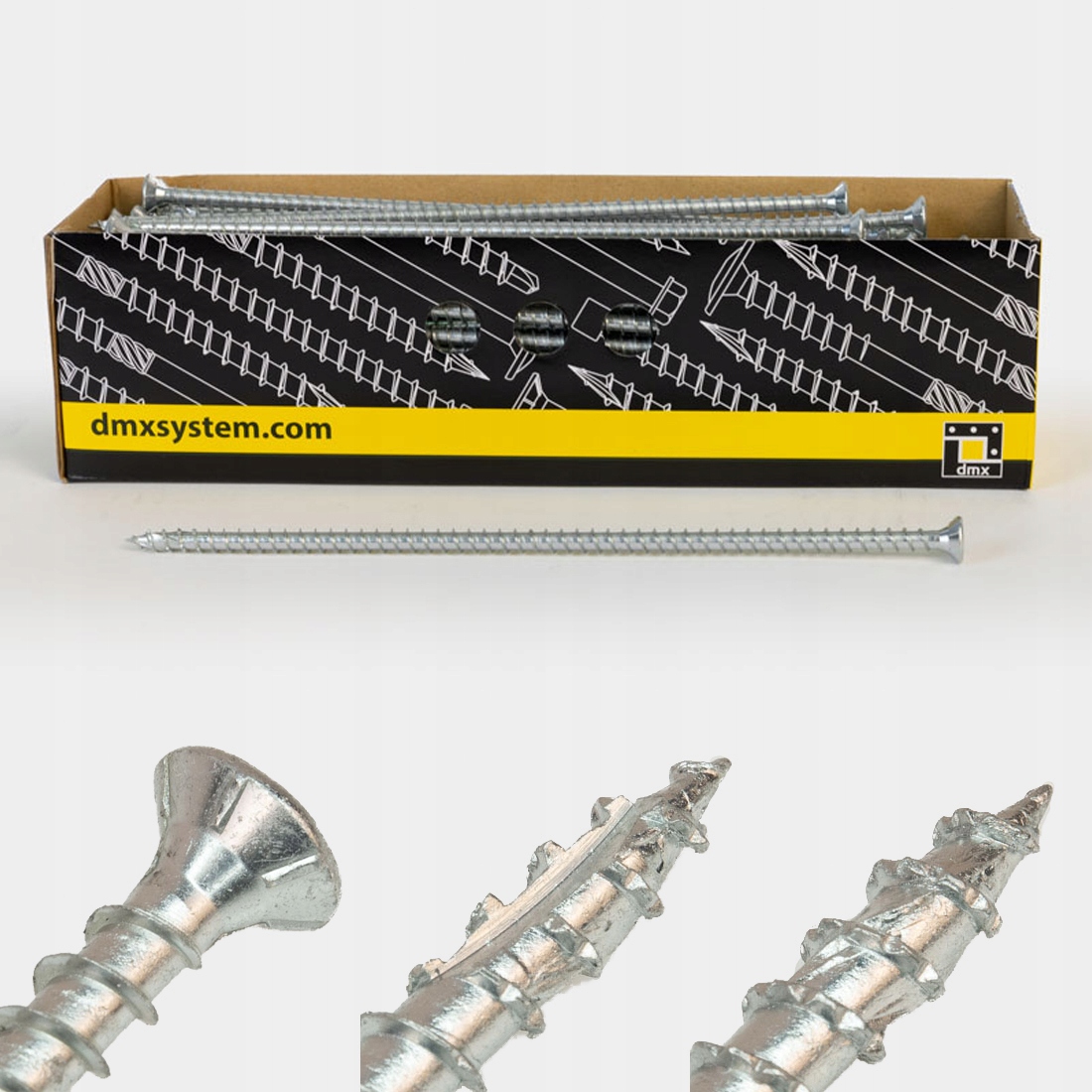 Tesárske Skrutky S Plným Závitom 10x320 s kužeľovou hlavou T50, 50ks