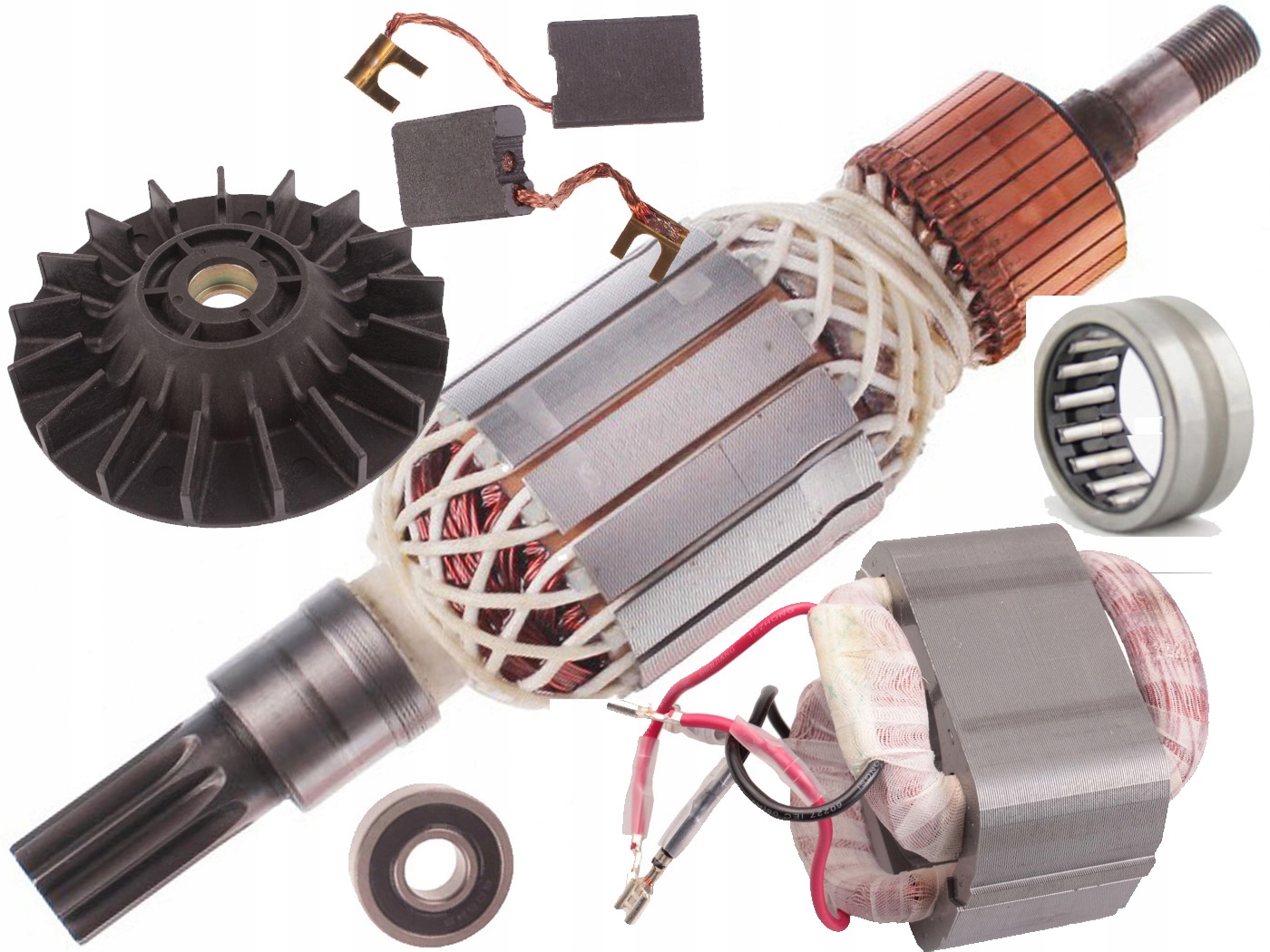 Rotor Bosch Gsh 27 GSH27 G S H 2 7 1614011091, ložisko, stojan kartáče