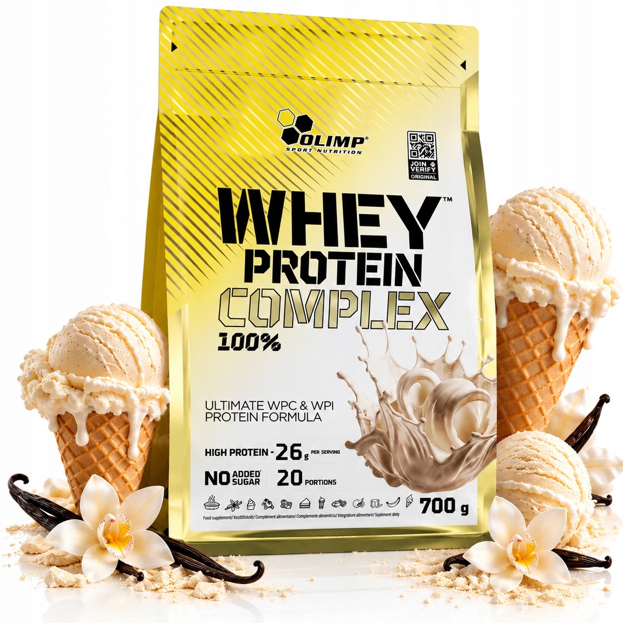 Olimp Whey Prot. Complex 700g Wpc Bílkovina Koktejl Na Hubnutí Vanilka