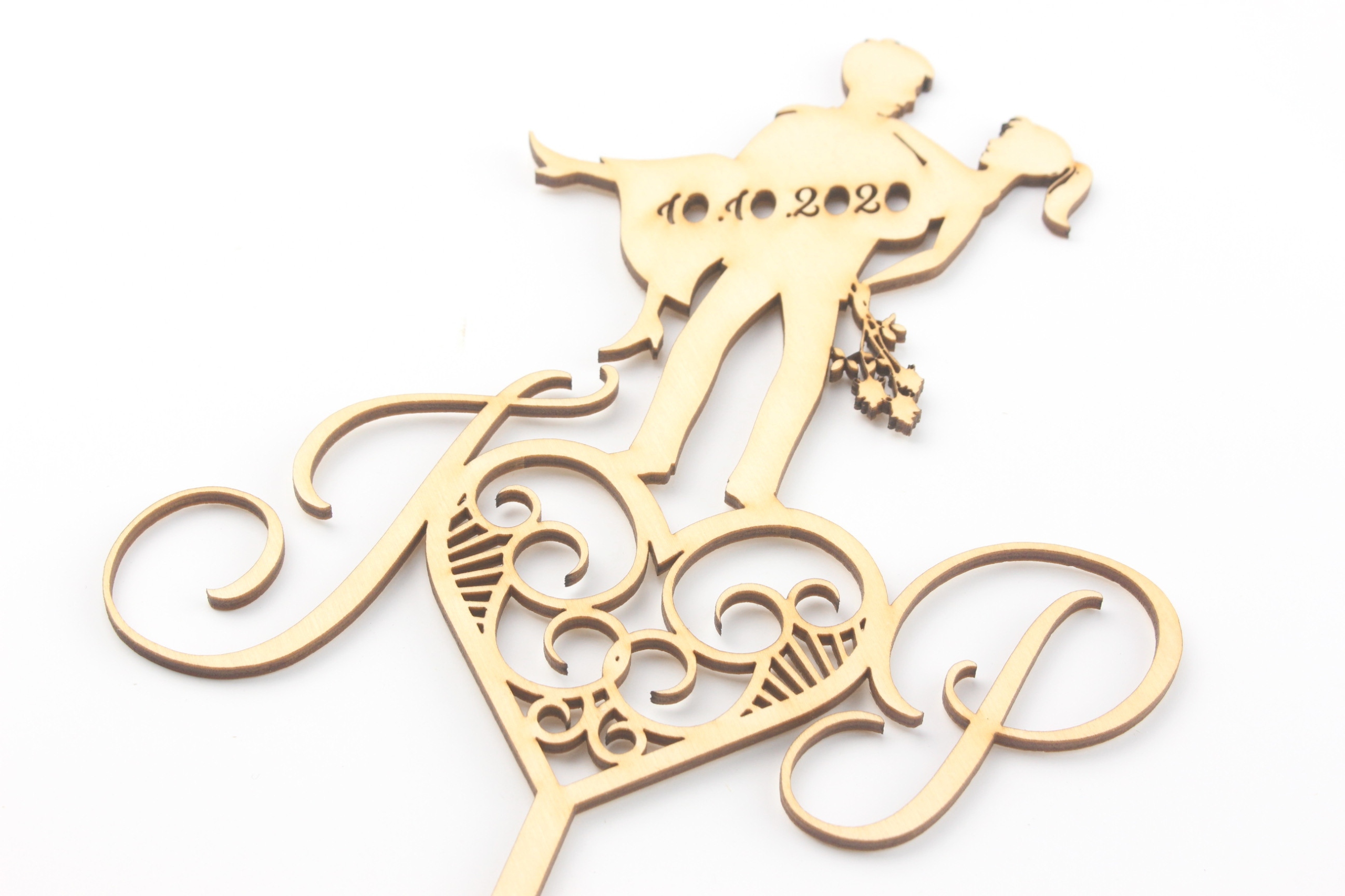 

Topper Na Tort 24x16cm Młoda Para Inicjały EKOro