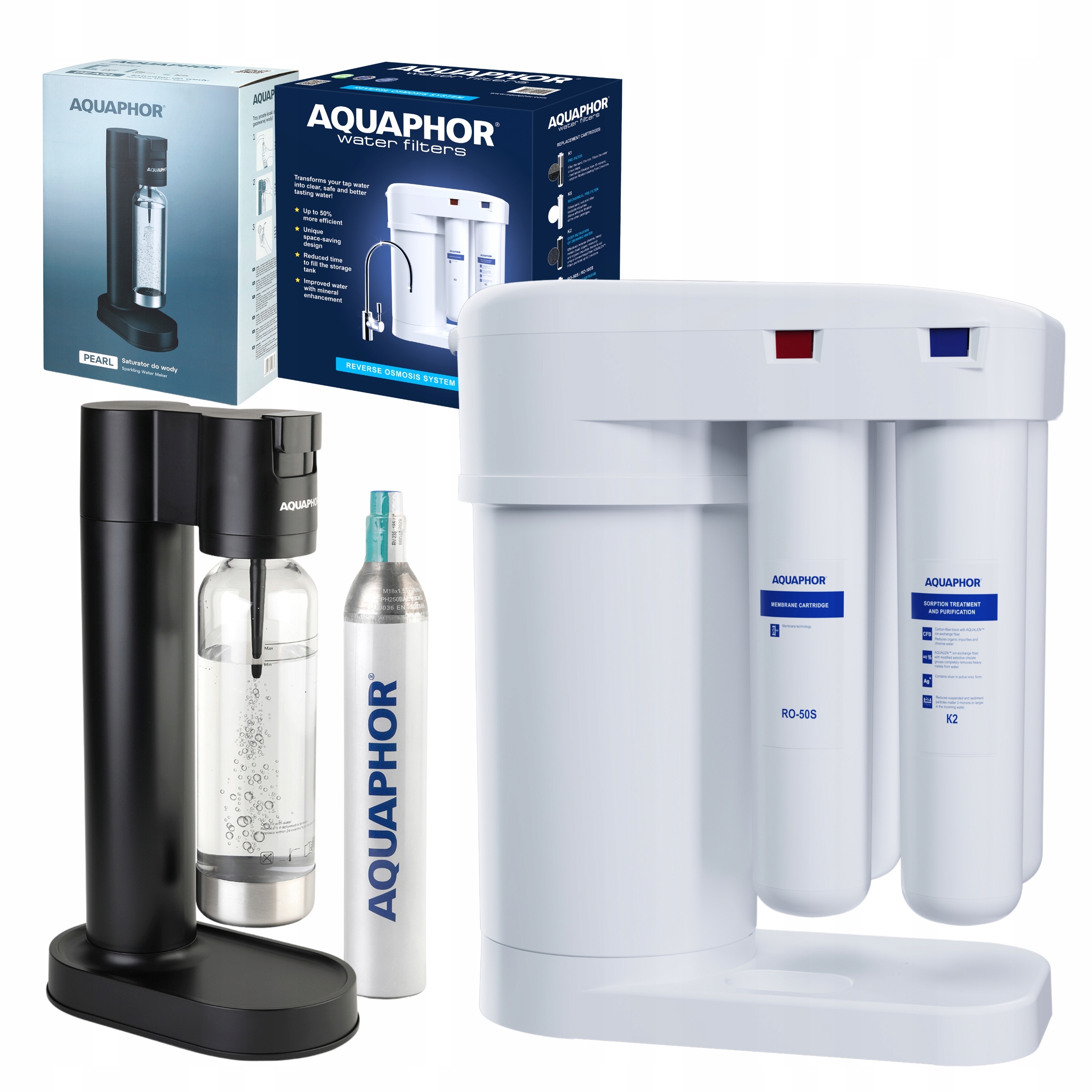 Filtr pitné vody pod Dřez Aquaphor Morion 101S Ro Výrobník Sody Pearl Bonus