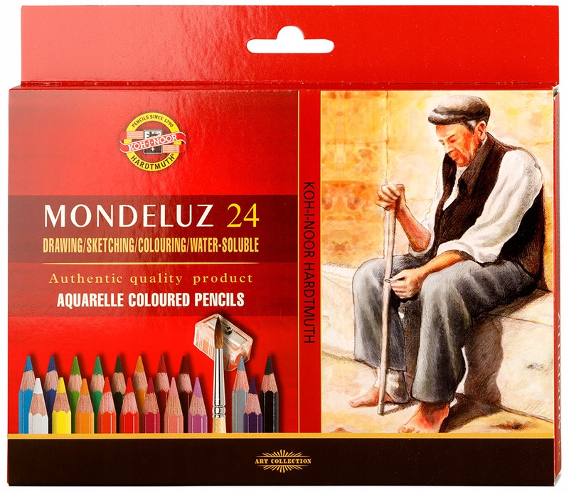 Pastelky akvarelové 24-kol. Mondeluz Štětce 3711