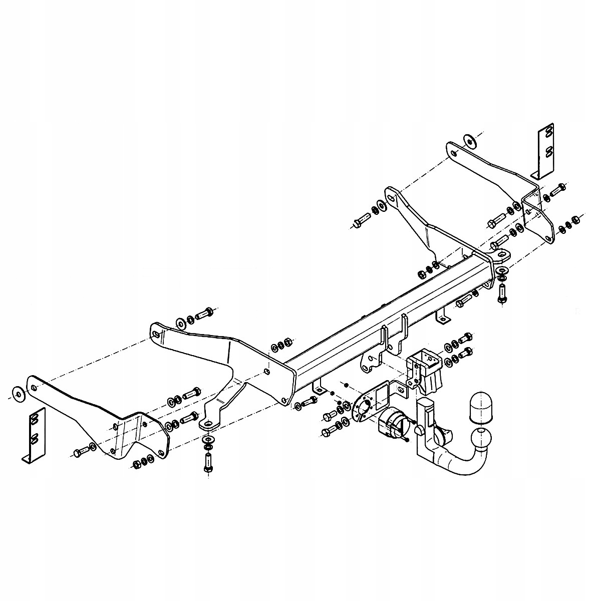 Hak Wypinany do Chevrolet Captiva FL I SUV 13-18 MODUŁ 13 PIN GRATIS Nowy Producent Steinhof