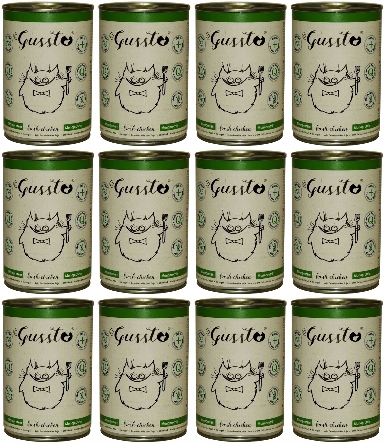 Levně Gussto Cat Fresh Chicken 12 x 400 g