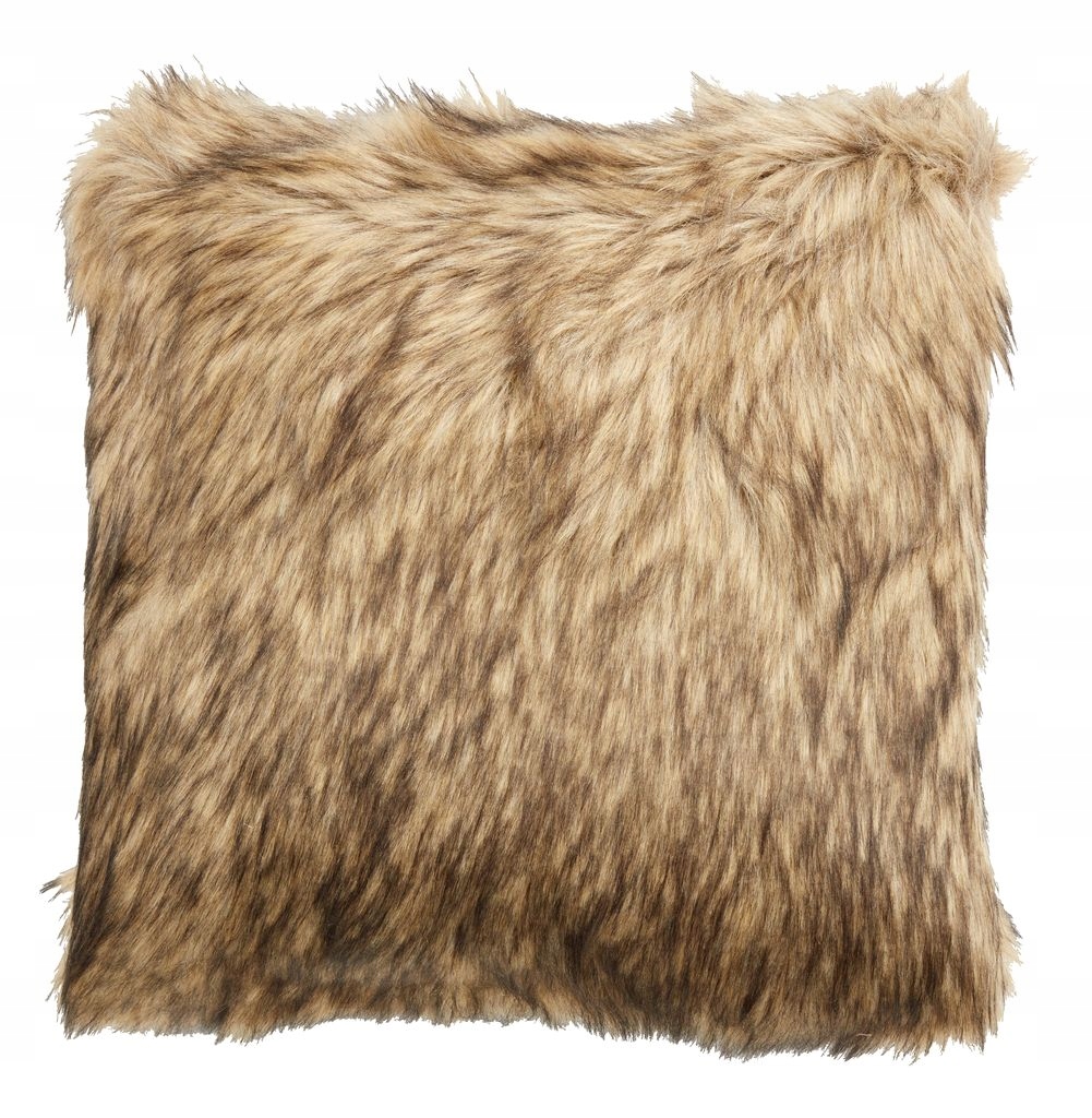 

Poduszka Sztuczna Skóra Owcza Brązowa 40x40 cm