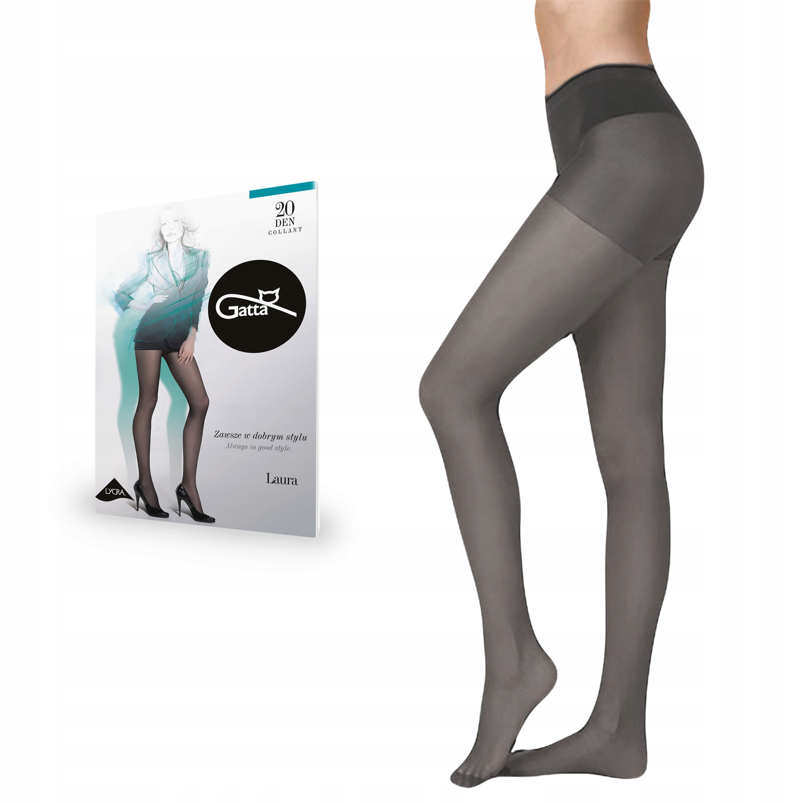 

Gatta rajstopy Laura 20 den lycra, Grigio 5-XL