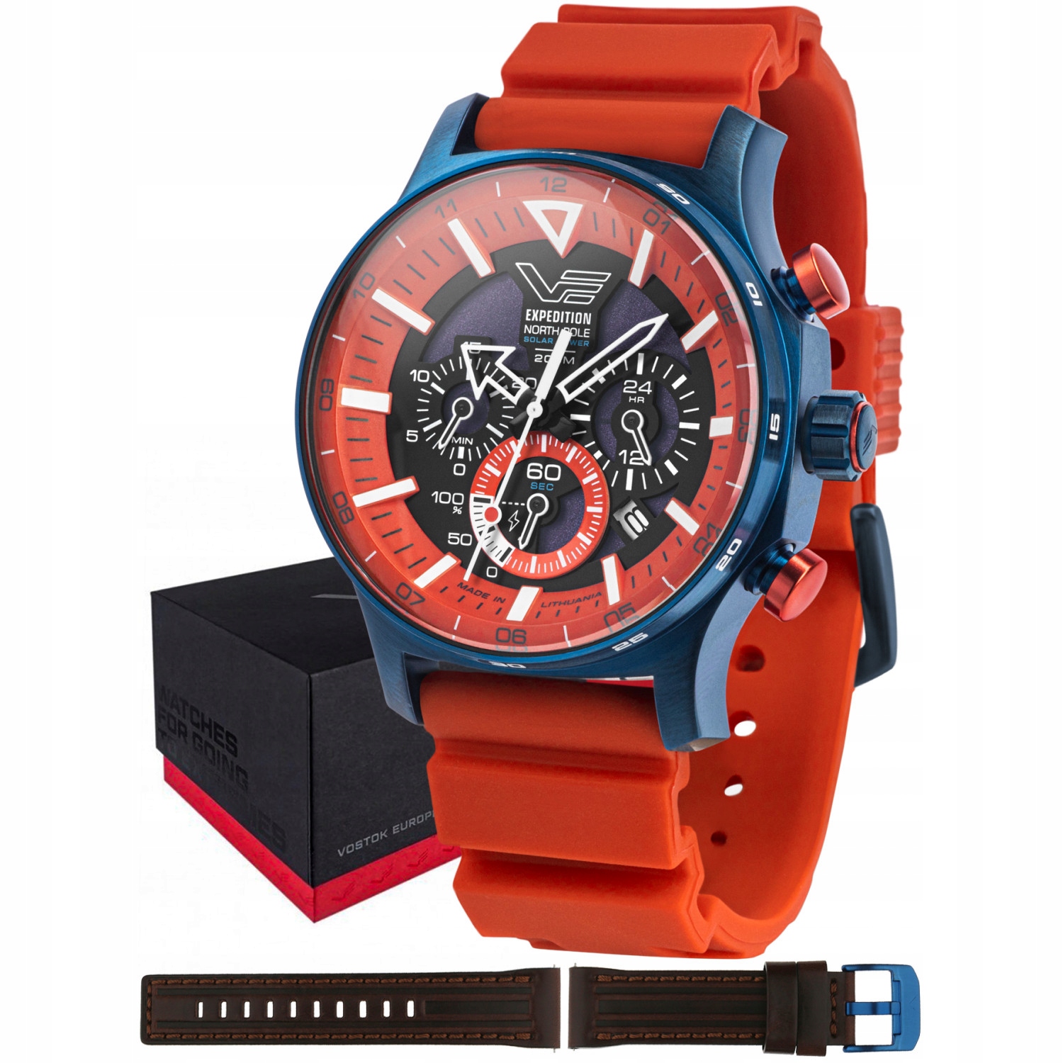 Pánské Hodinky Vostok Europe VR42-595D734S s červeným páskem