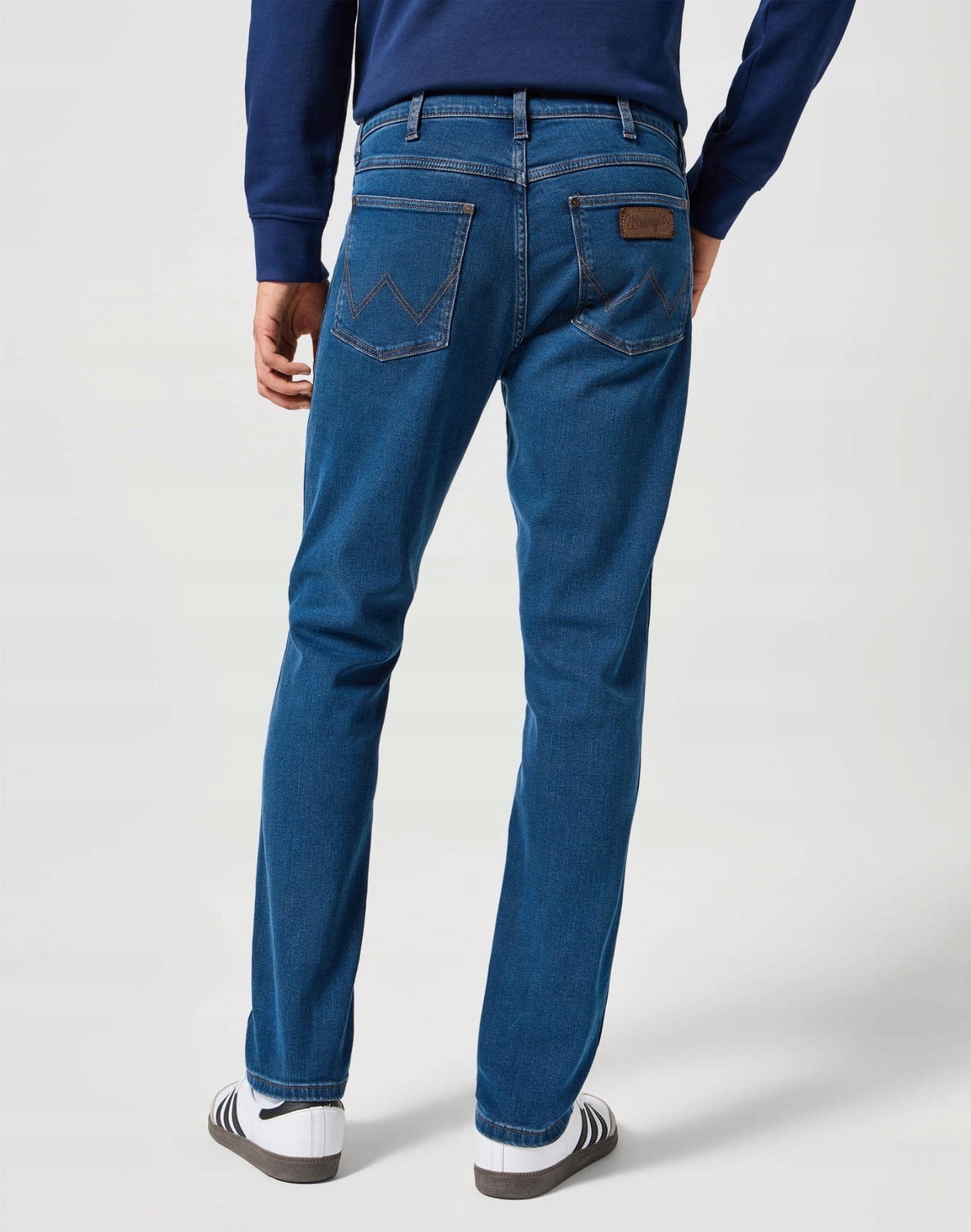 Pánské zúžené džíny Wrangler Larston Blue Grey 112355025 33/32