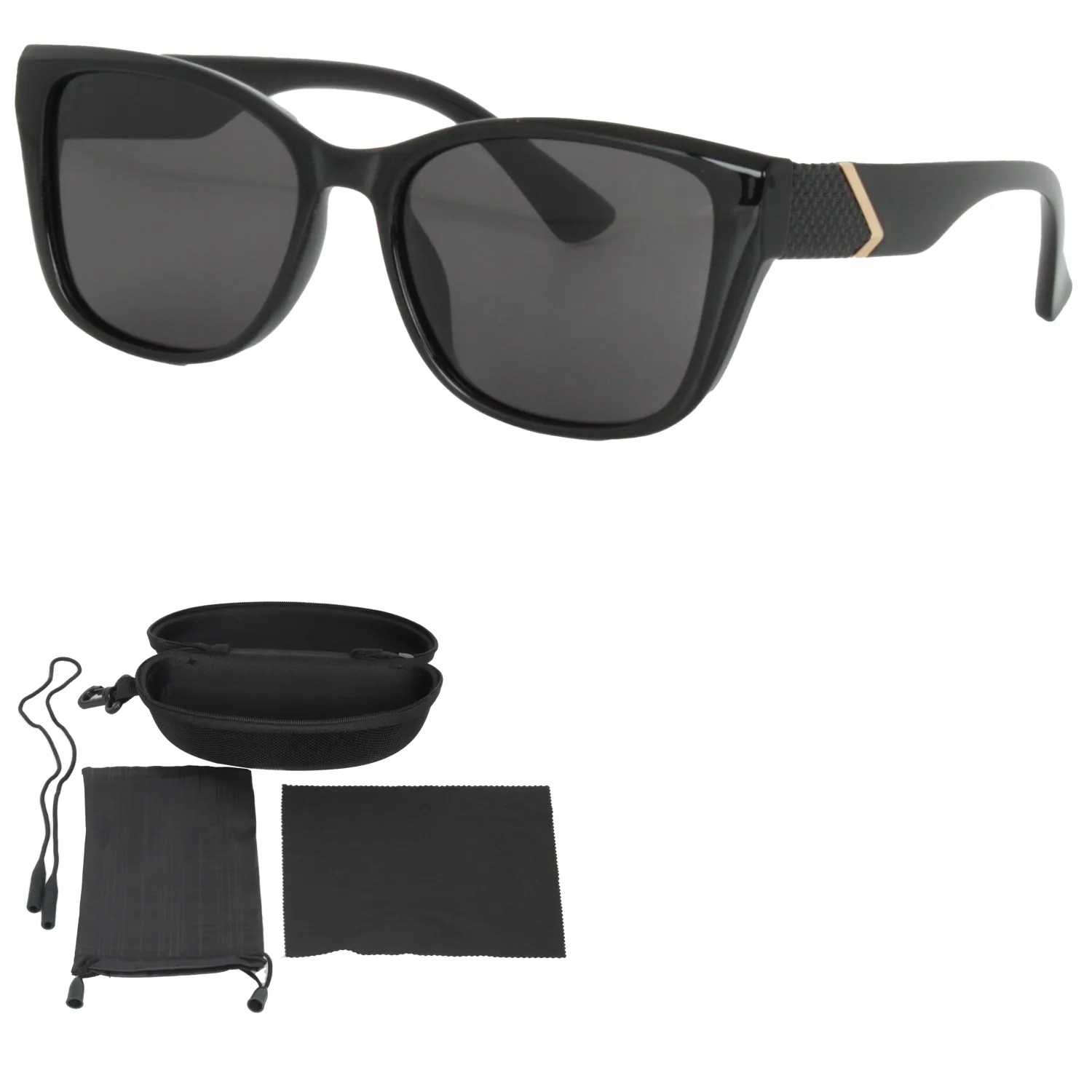 Polar Fashion PR9168C3 Černé polarizační sluneční brýle