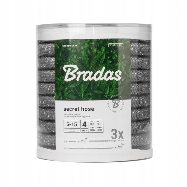 Komplet zraszający Bradas Secret Hose 24m, szary WSCH824GY