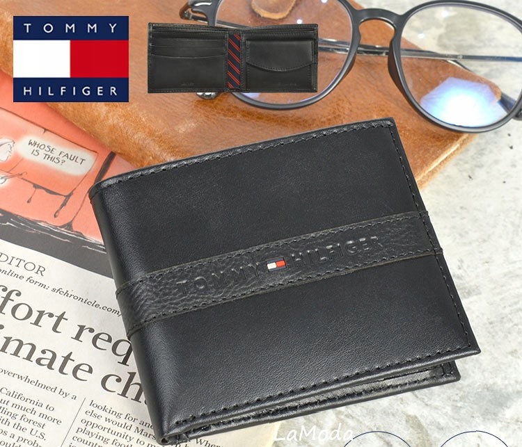 

Tommy Hilfiger portfel męski damski skórzany z Usa