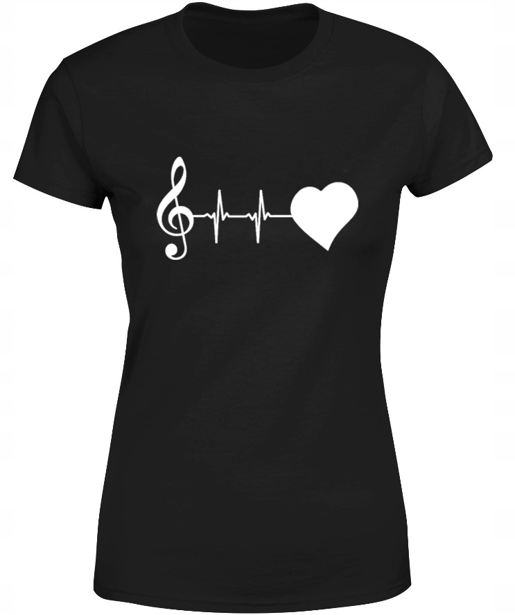 

T-shirt Koszulka Damska Puls Serce S-xxl Tu XL