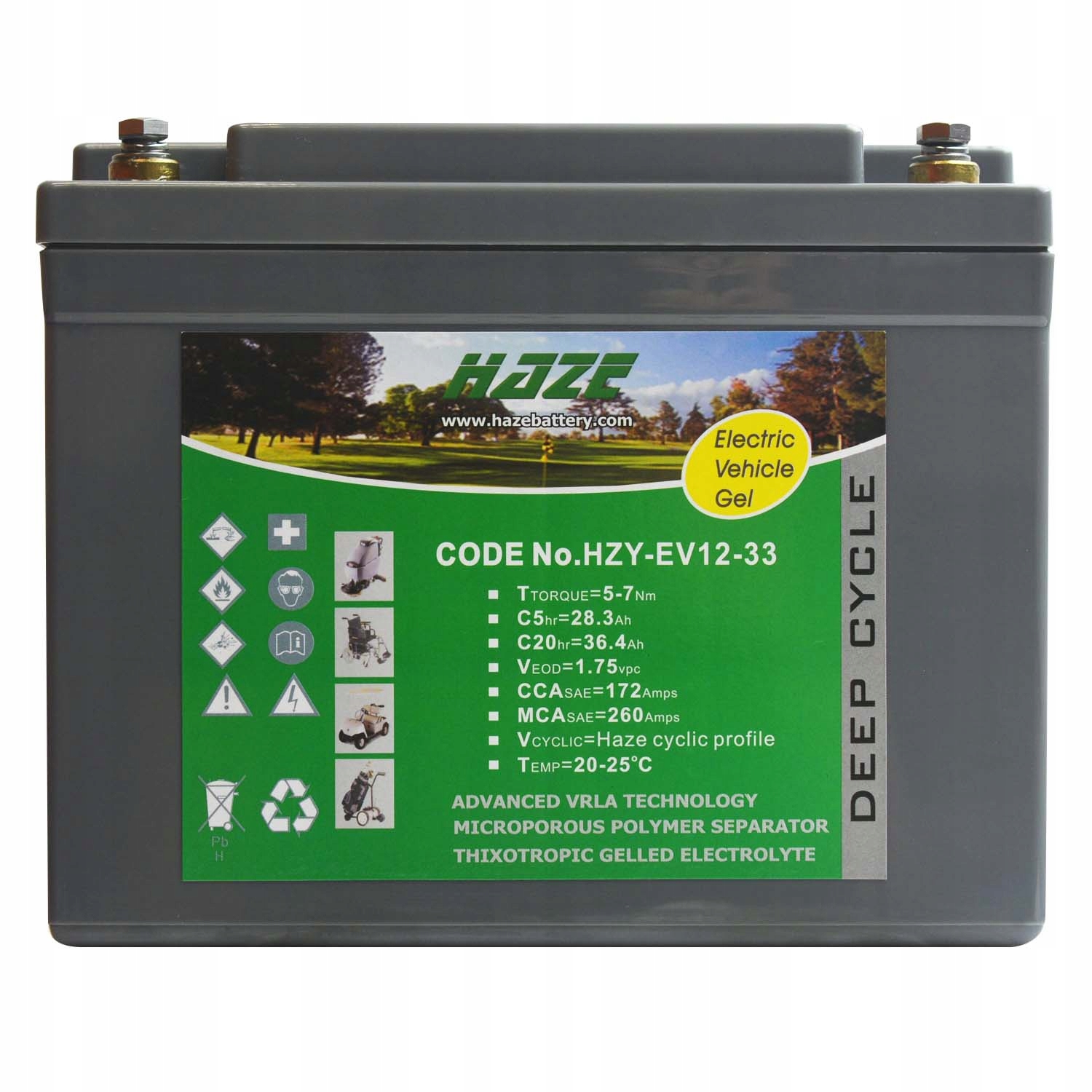 

Haze Hzy EV12-33 12V 33Ah Gel Ev 33 żelowy