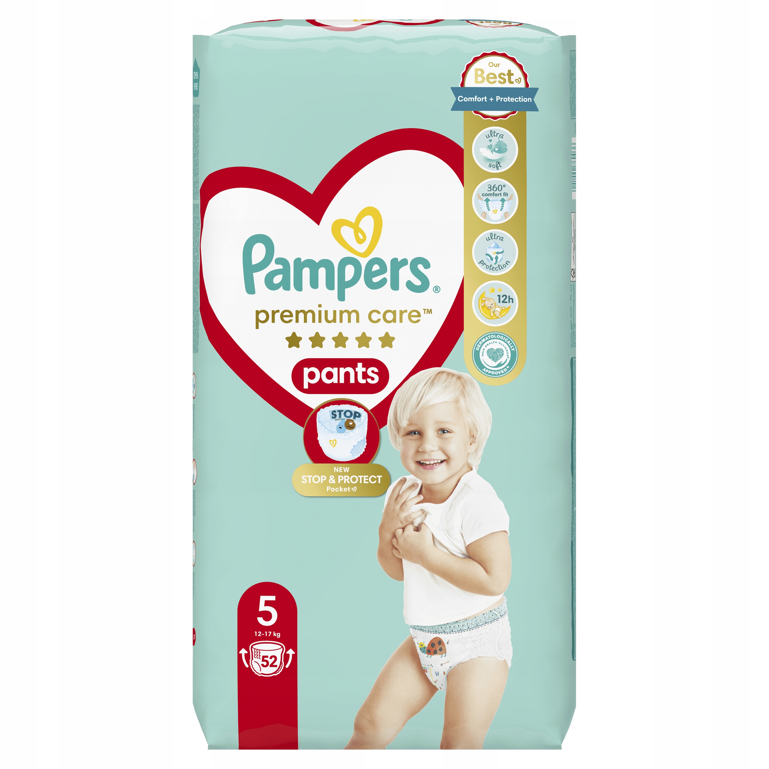 Pampers Premium Care 5 52 szt. 12-17 kg Pieluchomajtki EAN (GTIN) 8001090760036