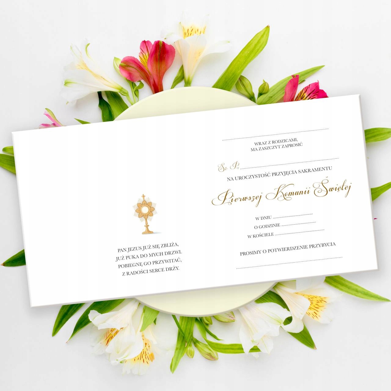 ZAPROSZENIA na Komunię,Pierwsza Komunia Eukaliptus Rodzaj komunia