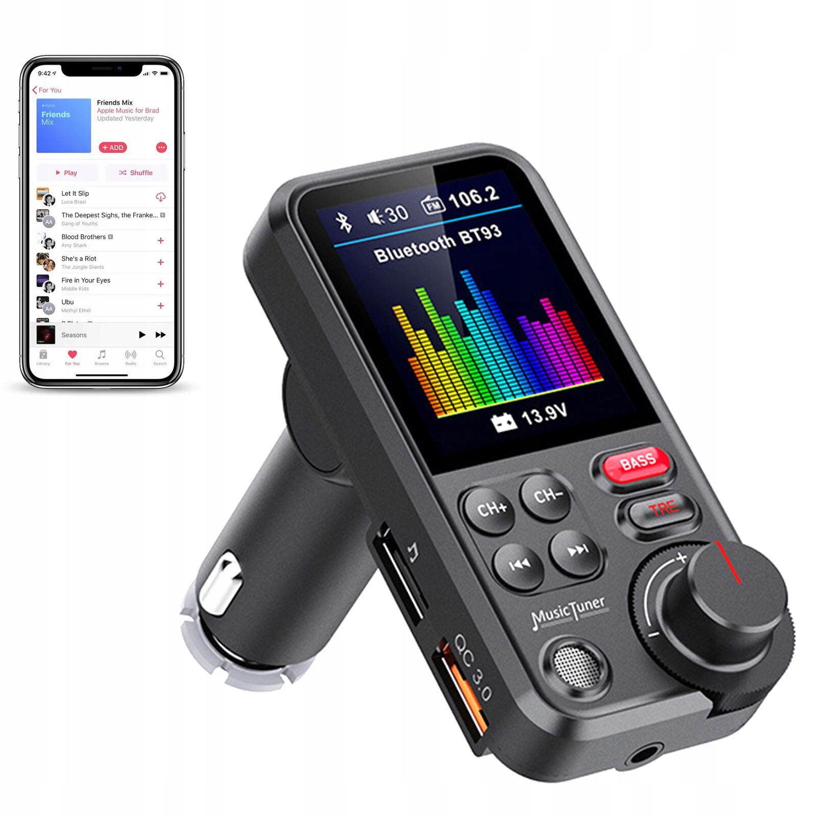 Kich Odtwarzacz Muzyczny Modulator FM Do Samochodu