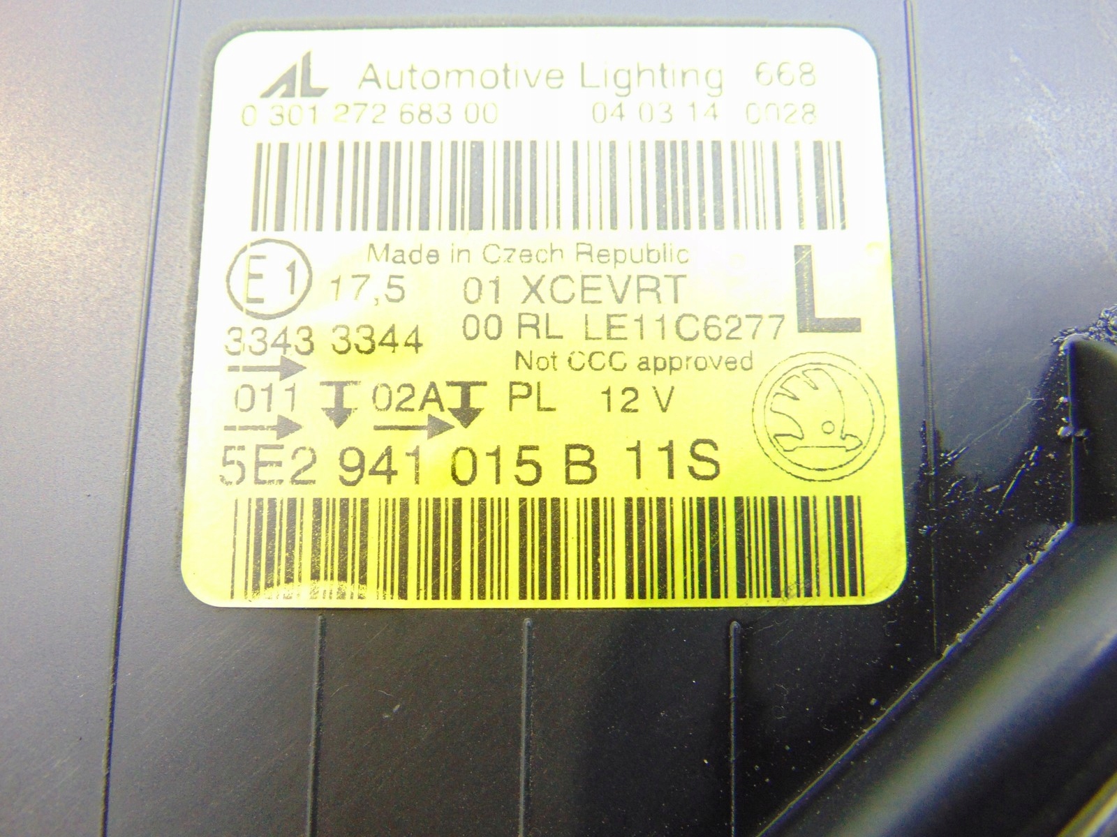 light left front BI-XENON positioning SKODA OCTAVIA III 5E2941015B