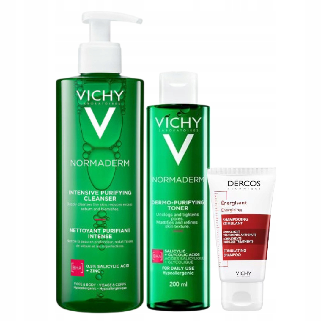 Vichy Normaderm Phytosolution Zestaw Żel oczyszczający 400ml Tonik 200ml