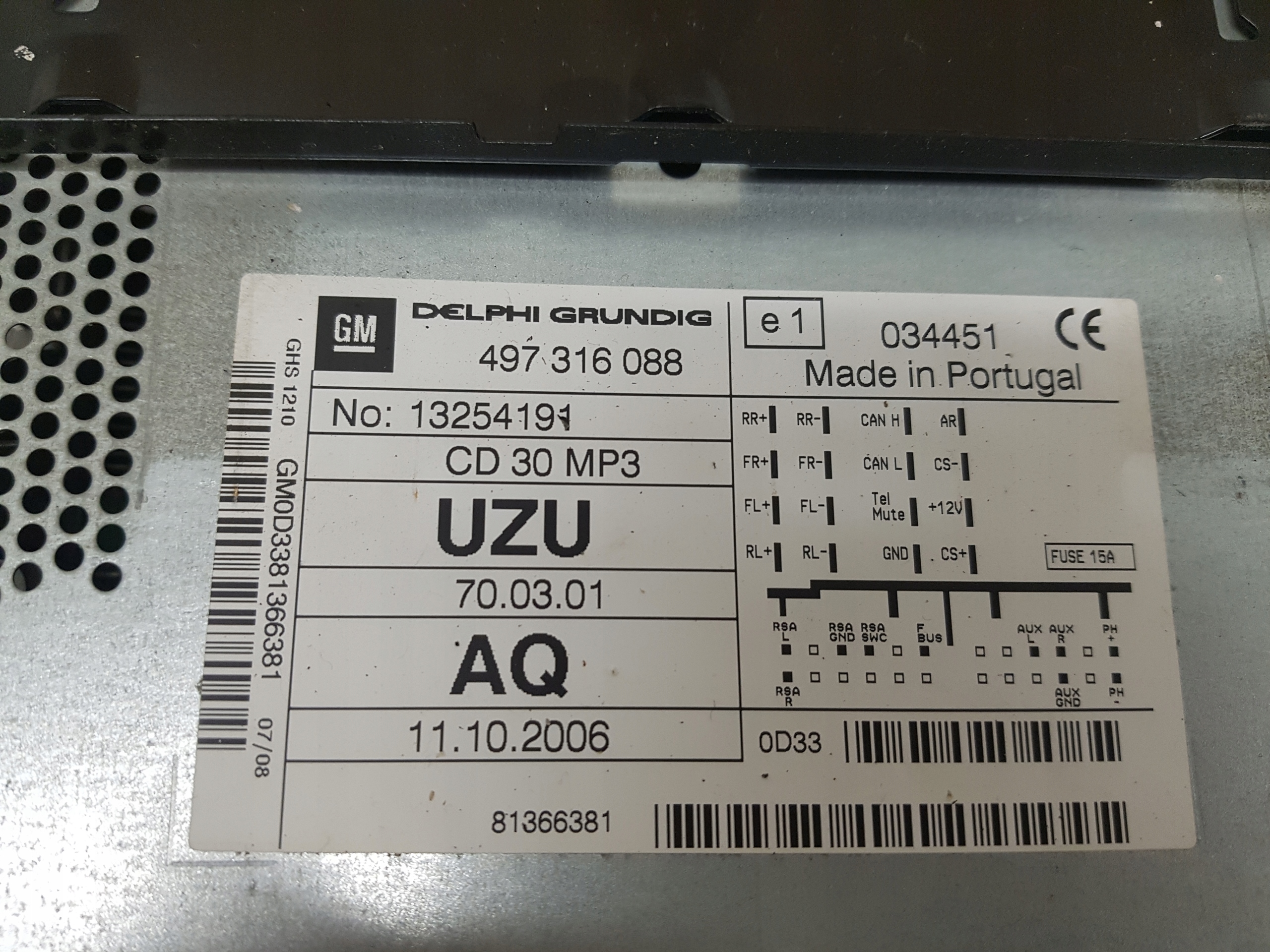RADIO FABRYCZNE CD OPEL CORSA D 497316088