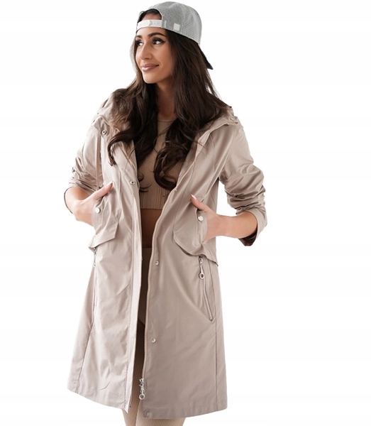 Dámský přechodový jarní kabát parka Karina 48