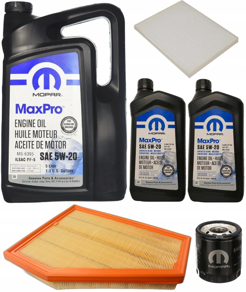 MOPAR 5W20 7L + FILTRY GRAND CHEROKEE L 5.7 2022-