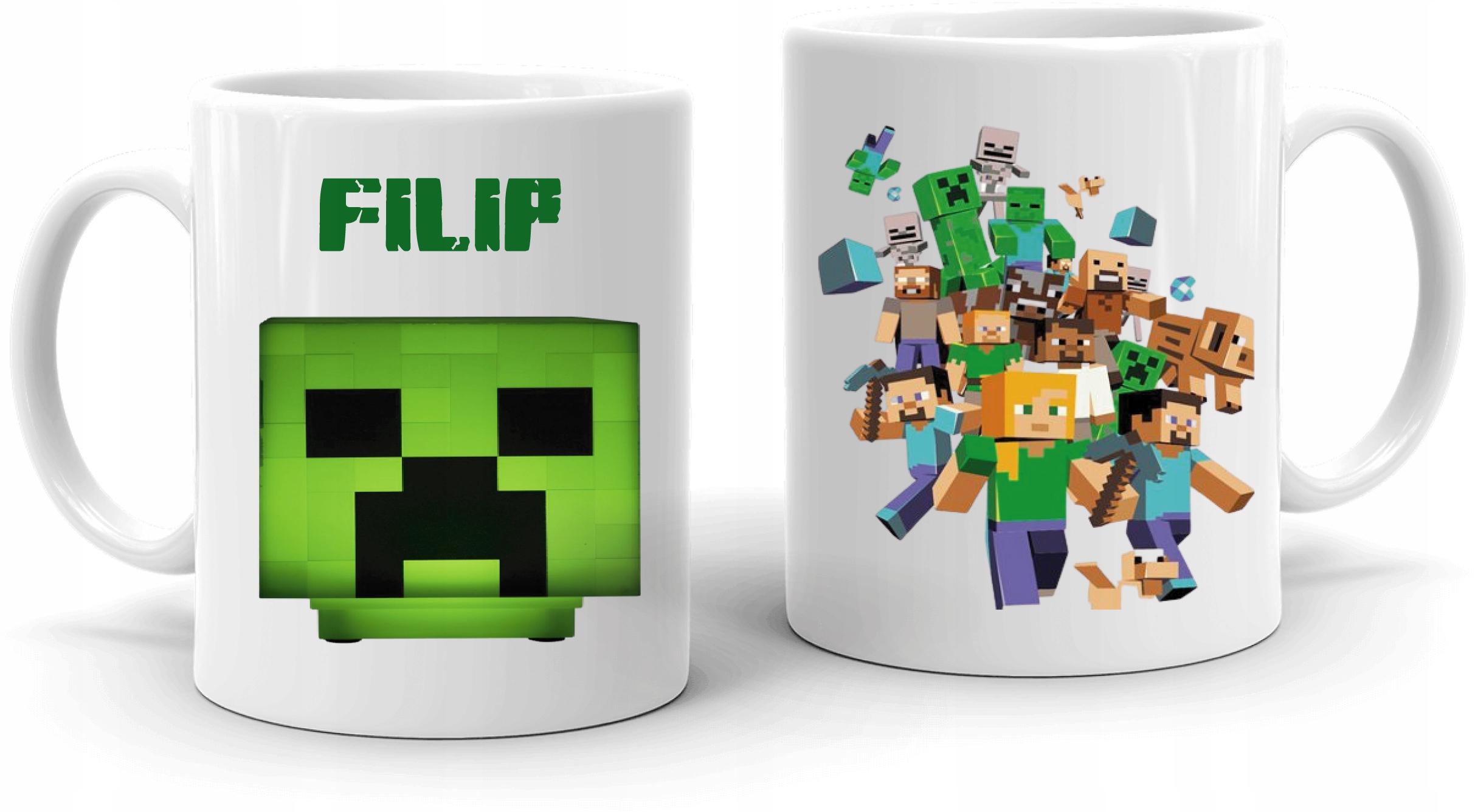 

Kubek Minecraft z imieniem dziecka kartonik