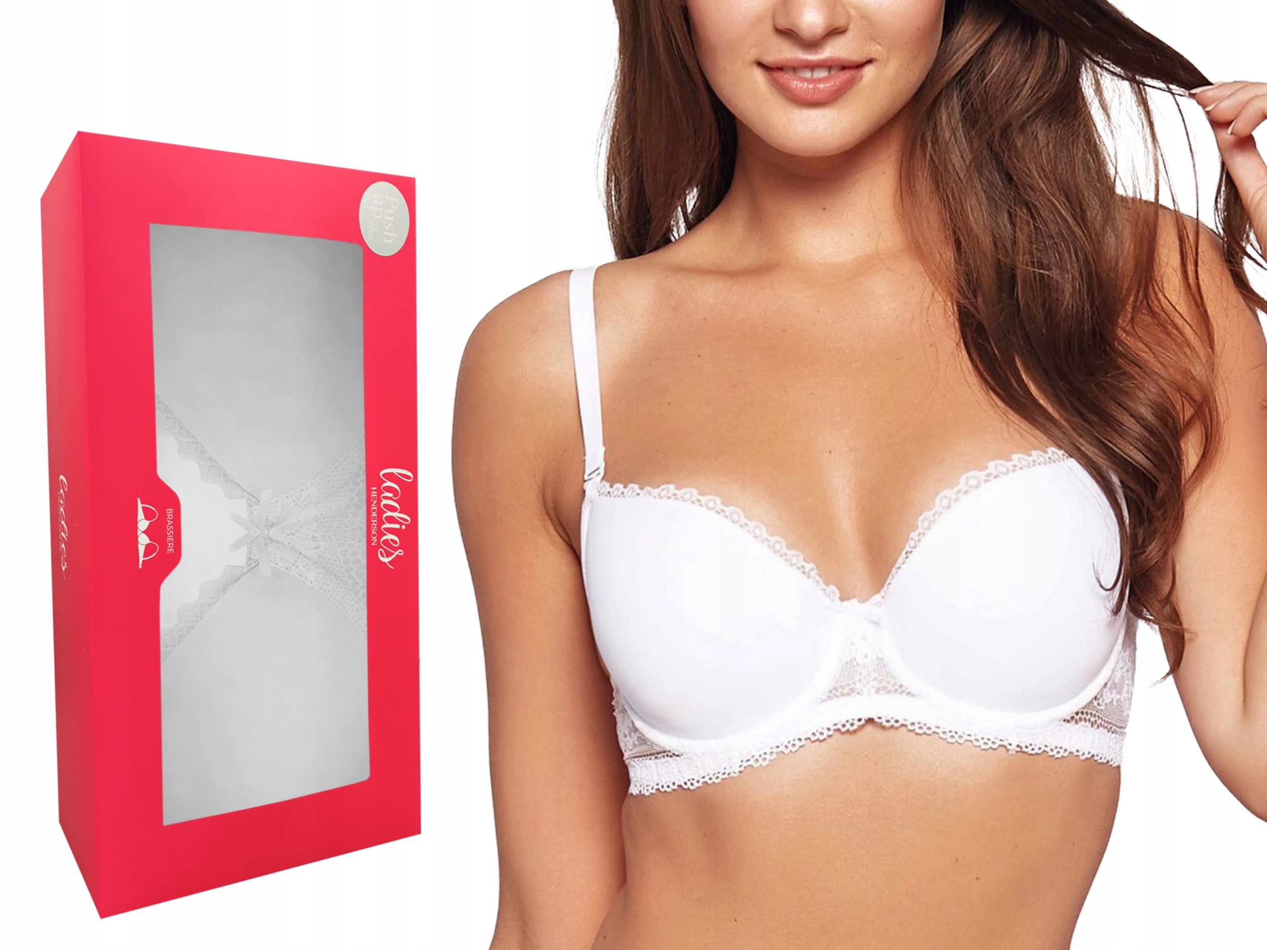 

Henderson Kassidy, biustonosz push up, Biały, 70G