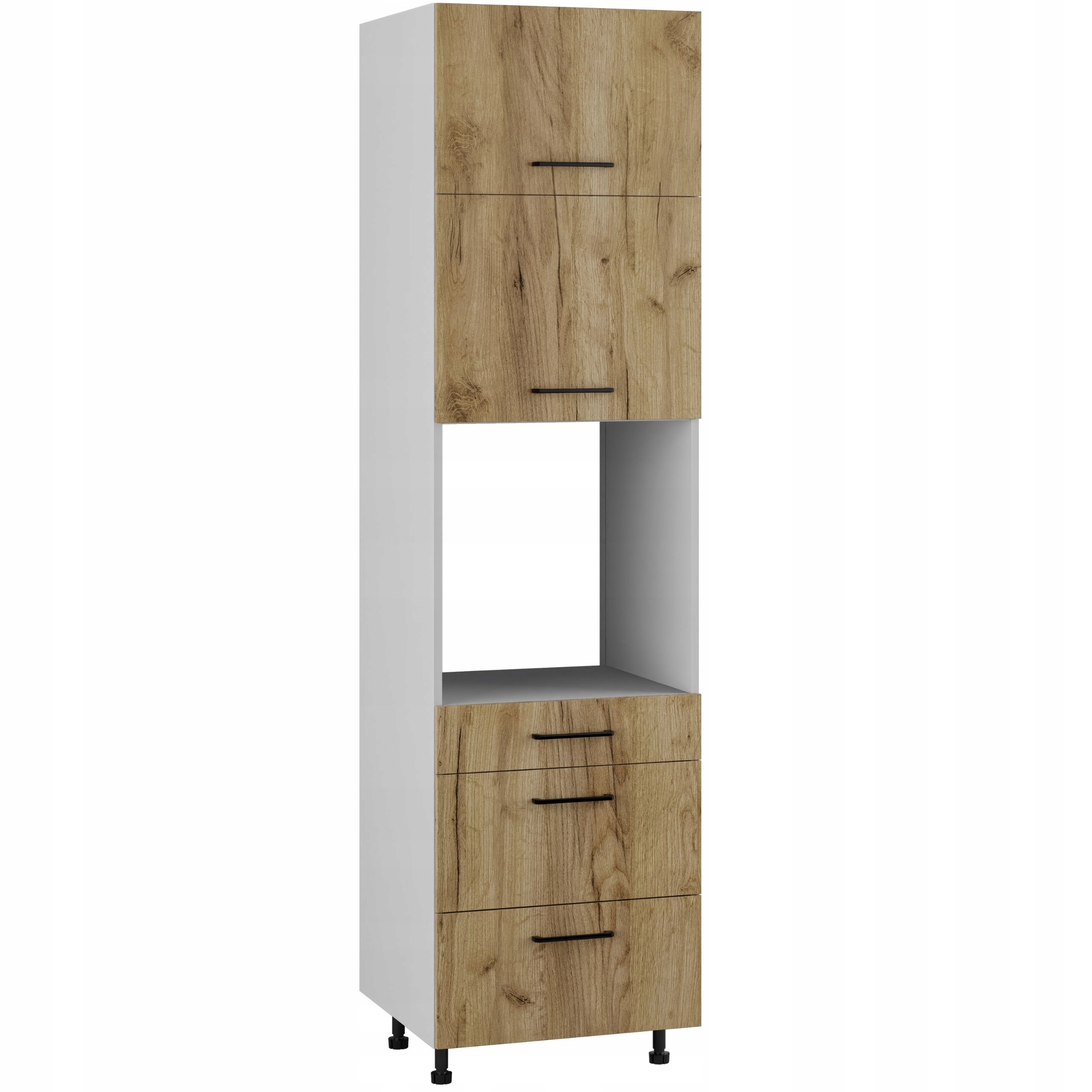 Kuchyňská skříňka pod troubu s zásuvkami 60/220 Tafla Dub Craft Zlatá