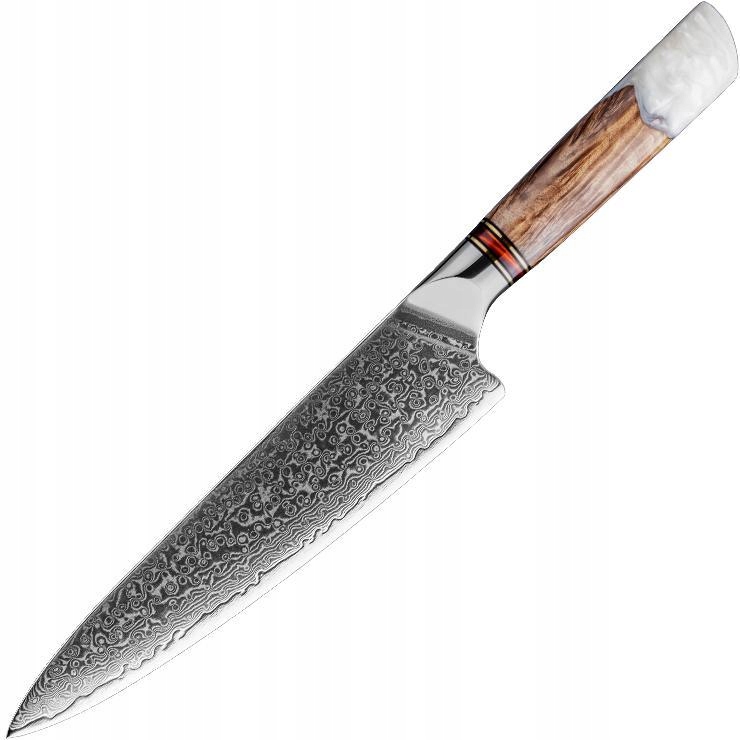 Damaškový kuchynský nôž Sora Chef/Biela KP-38061
