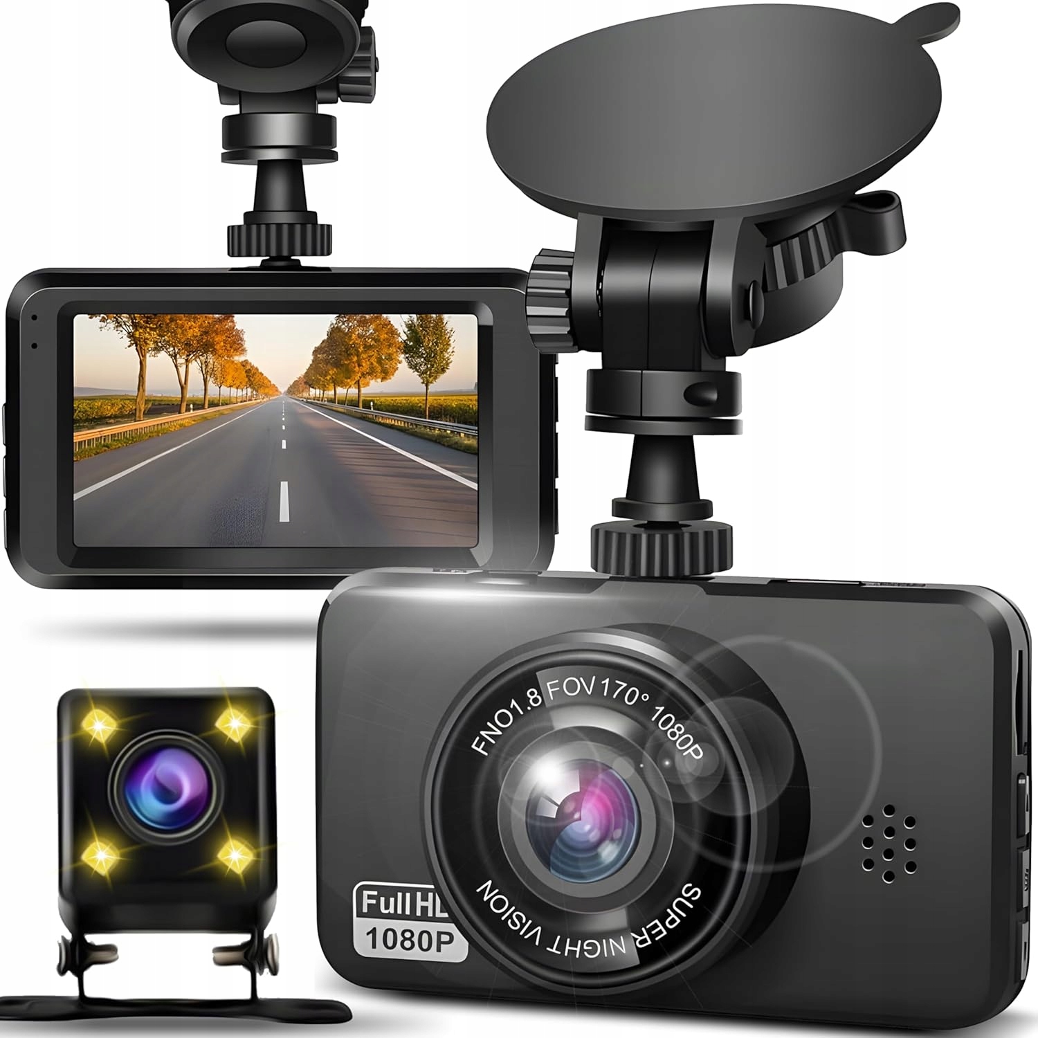 Záznamník Jízdy Full Hd Automobilová Kamera Na Sklo 120° G-senzor Hdr Usb