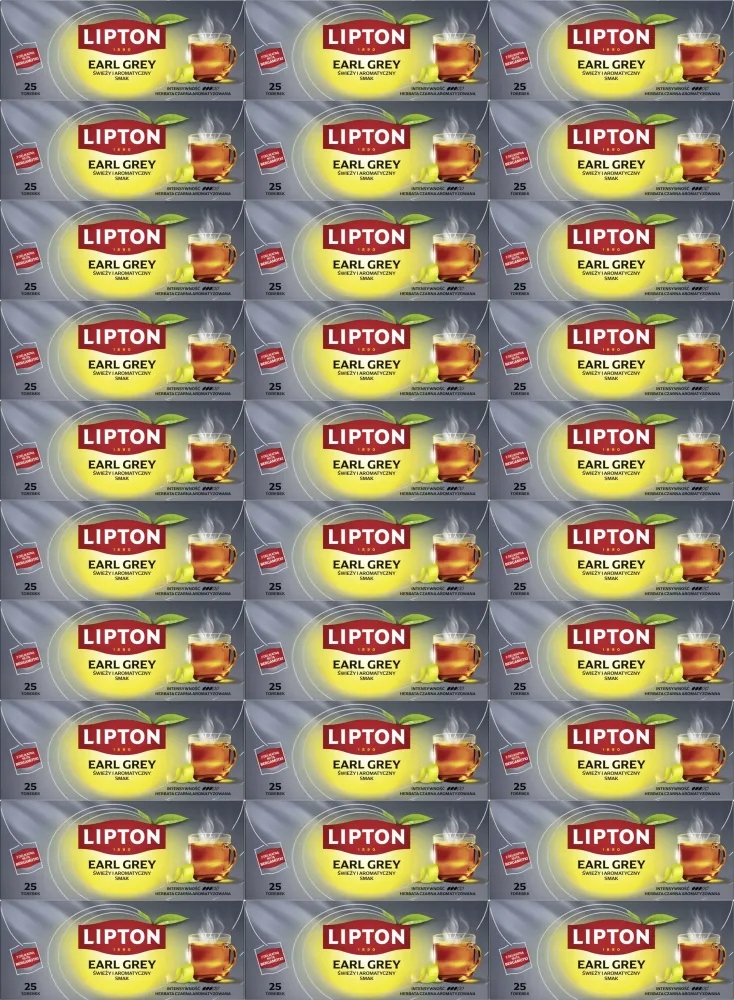 Herbata czarna ekspresowa Lipton Earl Grey 25 torebek 37,5g x32