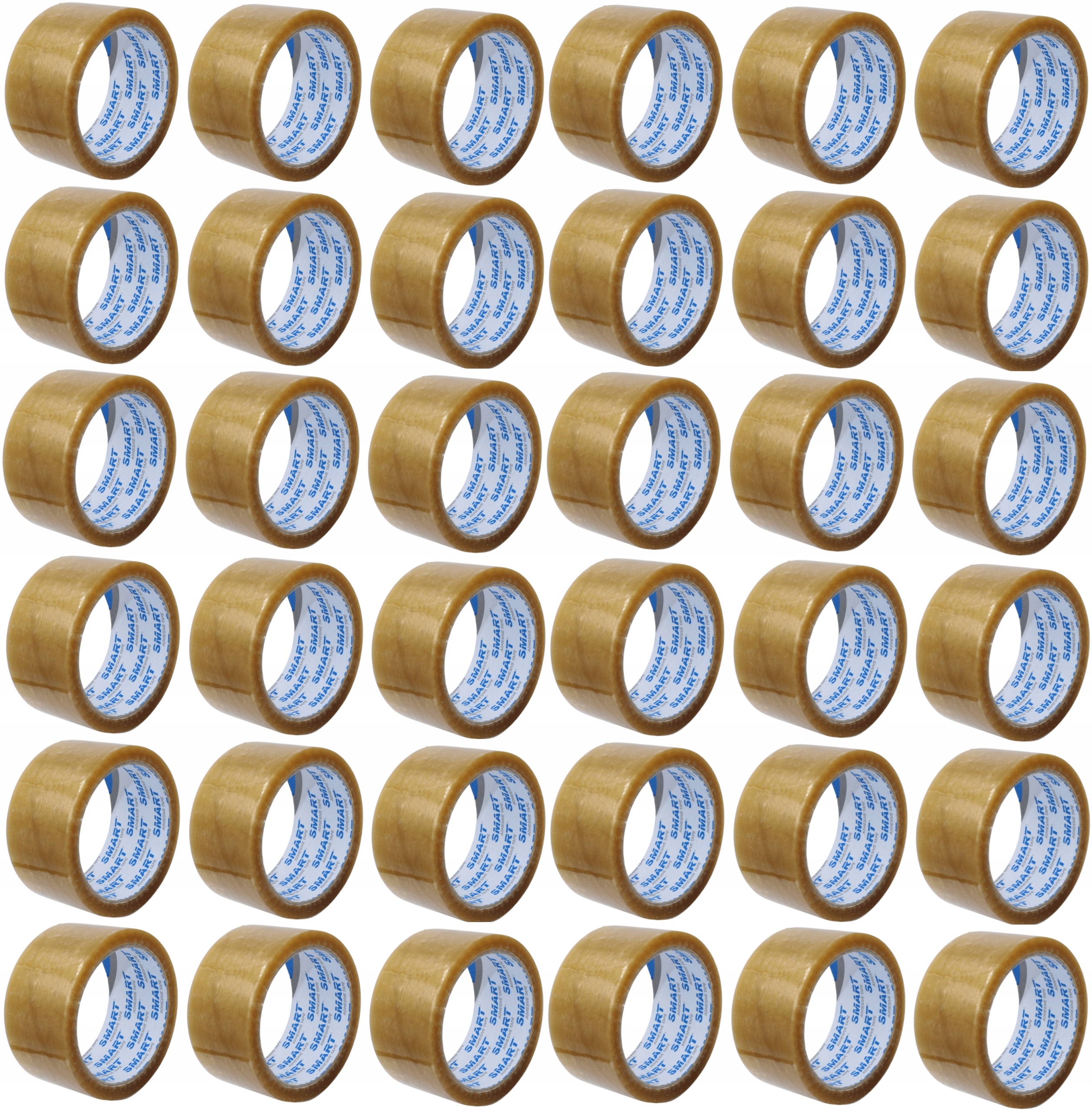 36x Taśma pakowa 48x66 Smart kauczuk transparent mocna solvent 48 mm x 66y