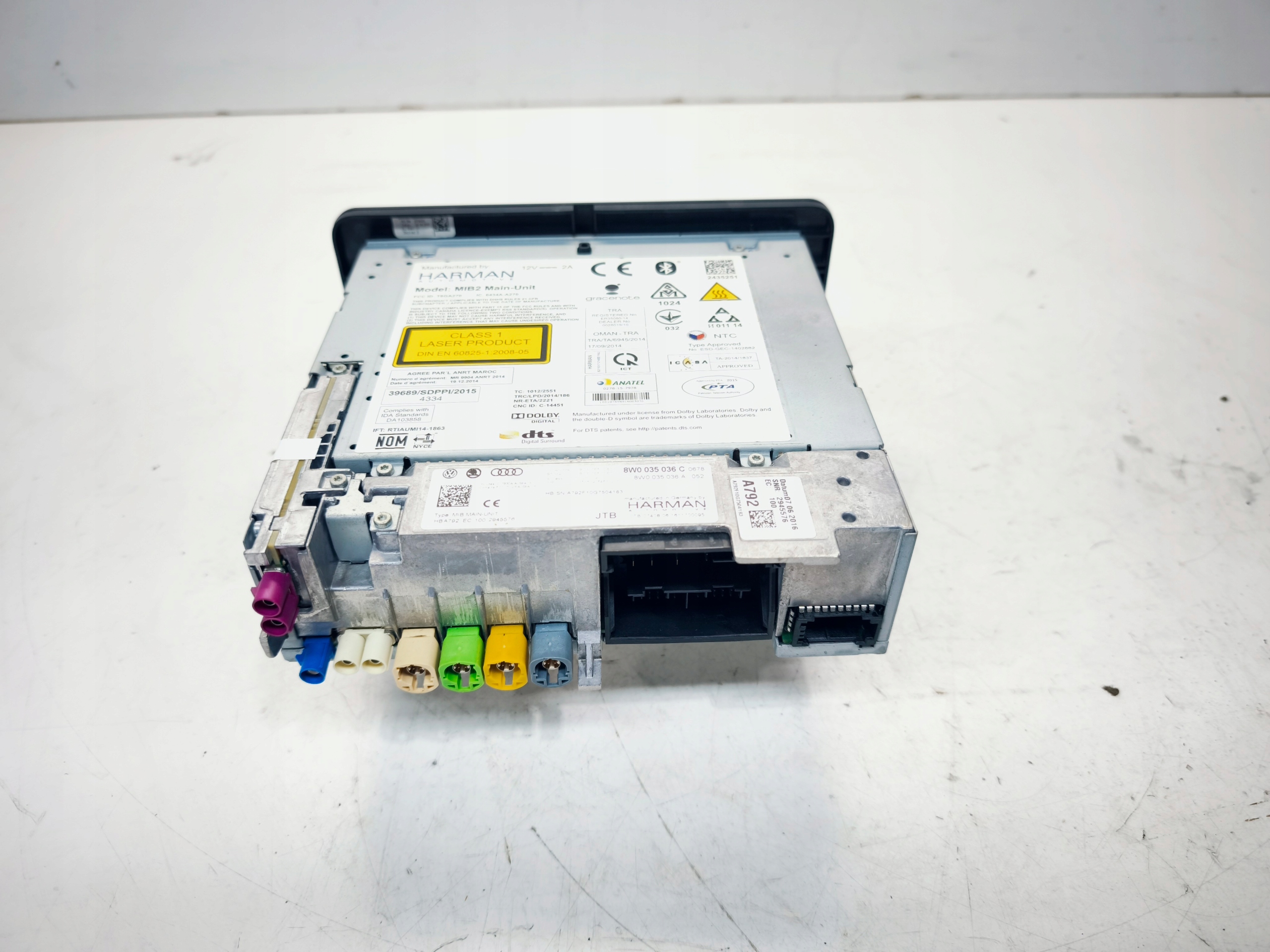 AUDI MULTIMEDIA card reader SD MIB2 MAIN-UNIT AUDI A4 B9 A5 8W0035036C