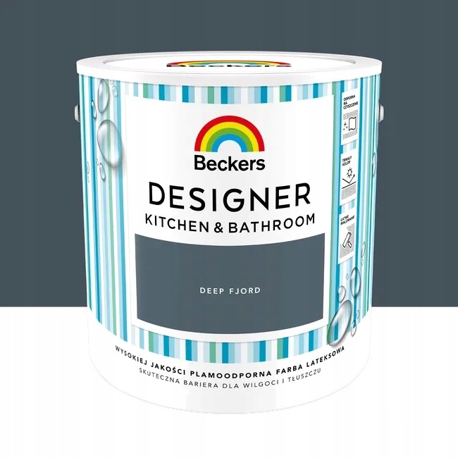 Beckers Latexová vodou ředitelná barva Kitchen&Bathroom Deep Fjord 2,5L