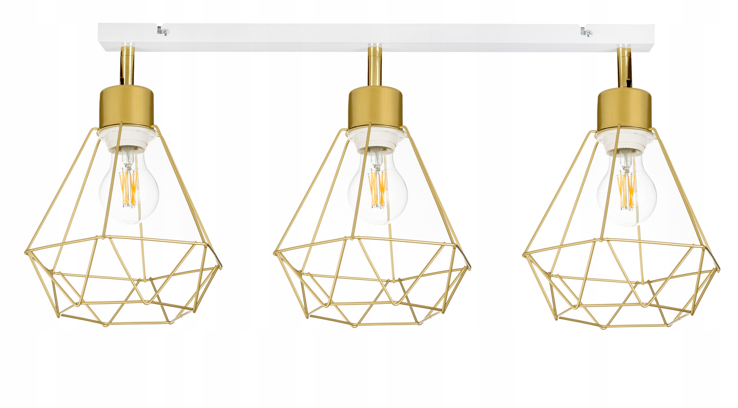 Lampa stropní svítidlo stropní lustr pohyblivý loft zlatý