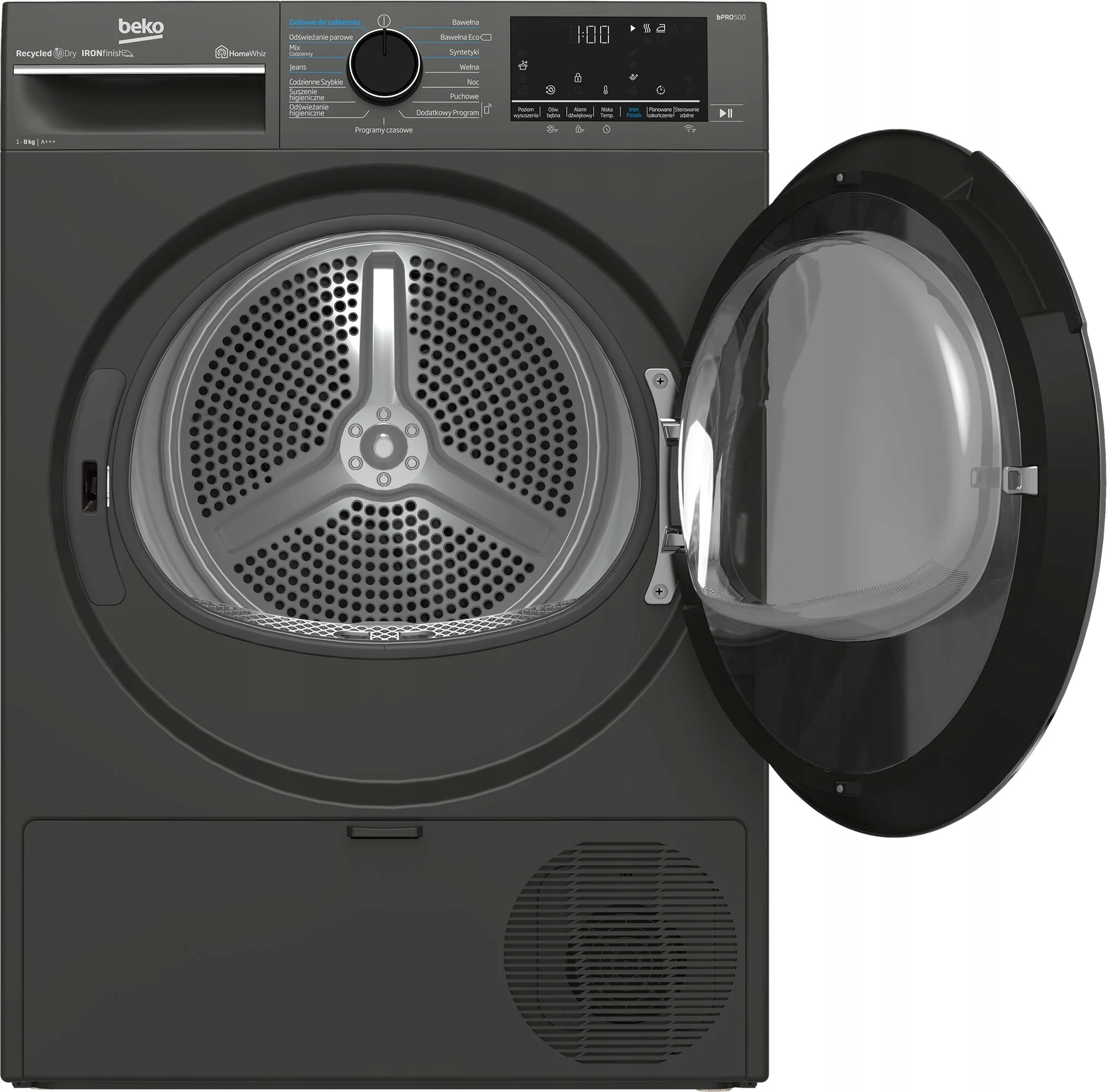 Suszarka Beko B5T68243MDC 8kg Inwerter SLIM Para WiFi Pompa ciepła Grafit Model B5T68243MDC