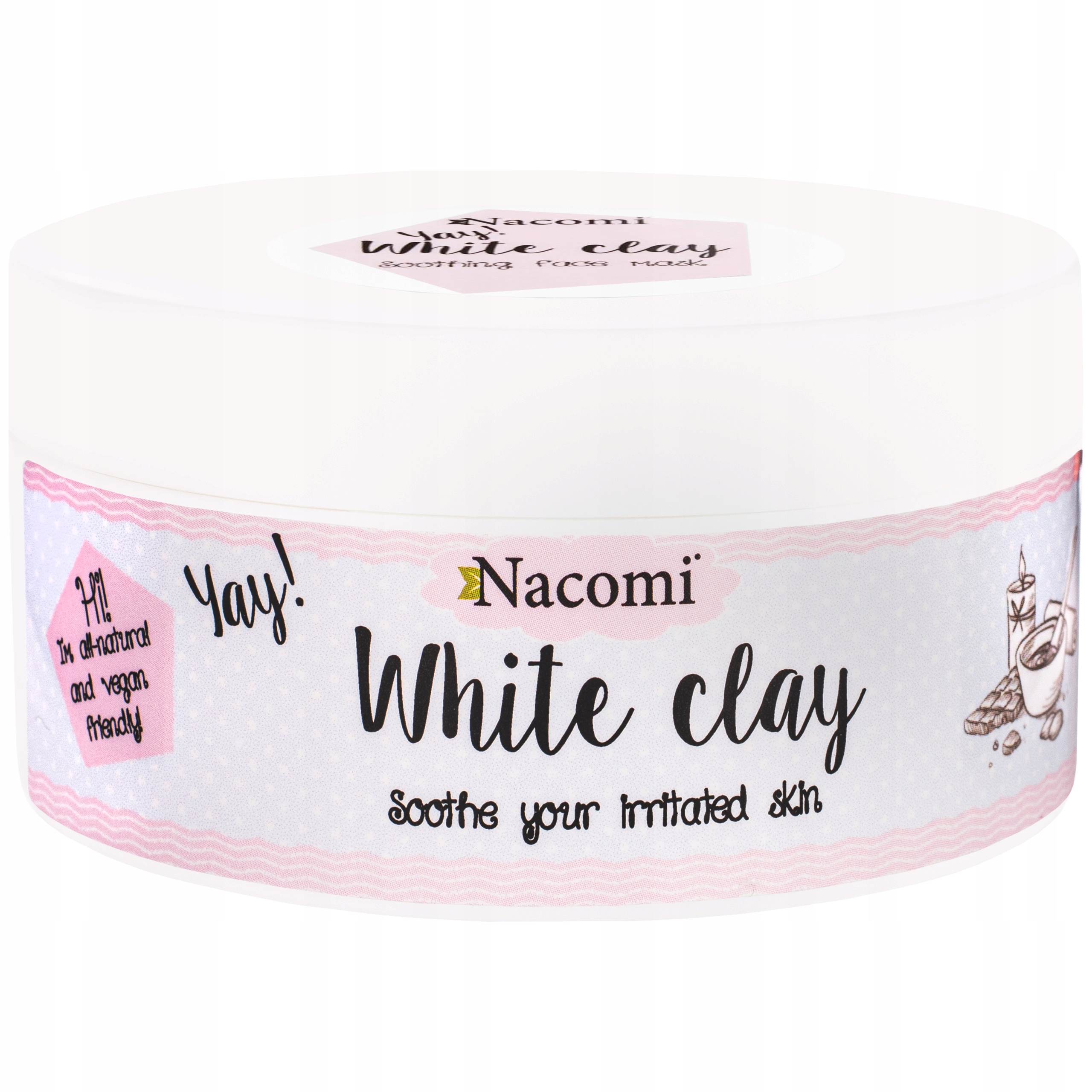 

Nacomi White Clary biała glinka do twarzy 50g