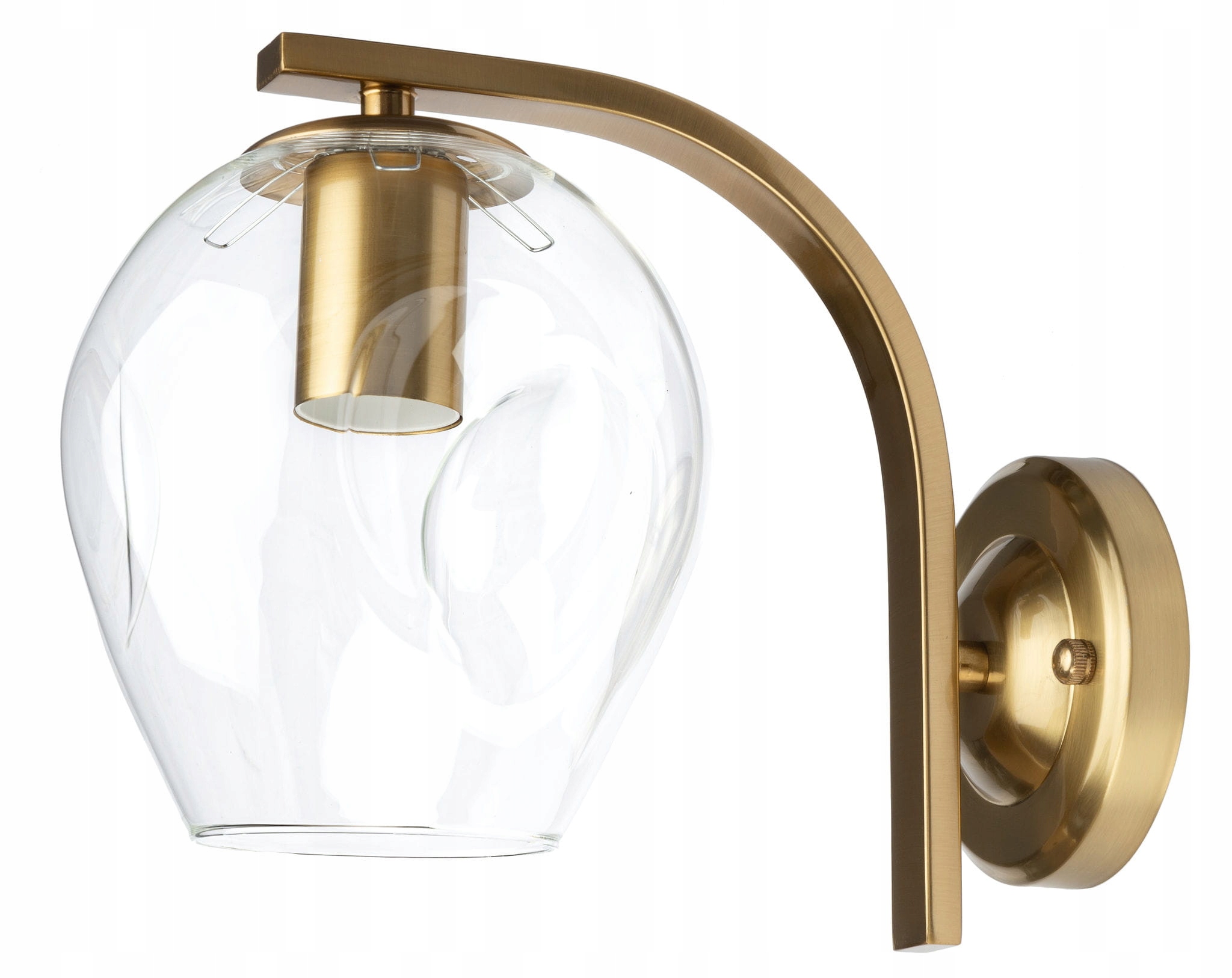 Kinkiet ścienny szklany złoty Glamour