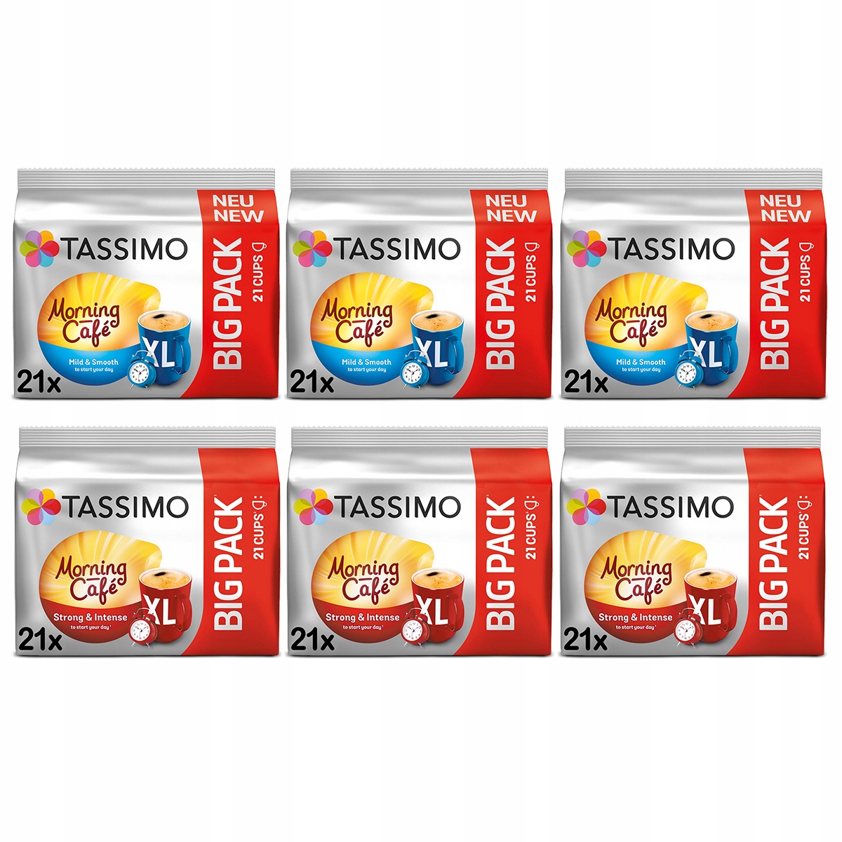 Kapsułki Tassimo Morning Cafe Strong Mild BigPack 5+1 [126 kaw]