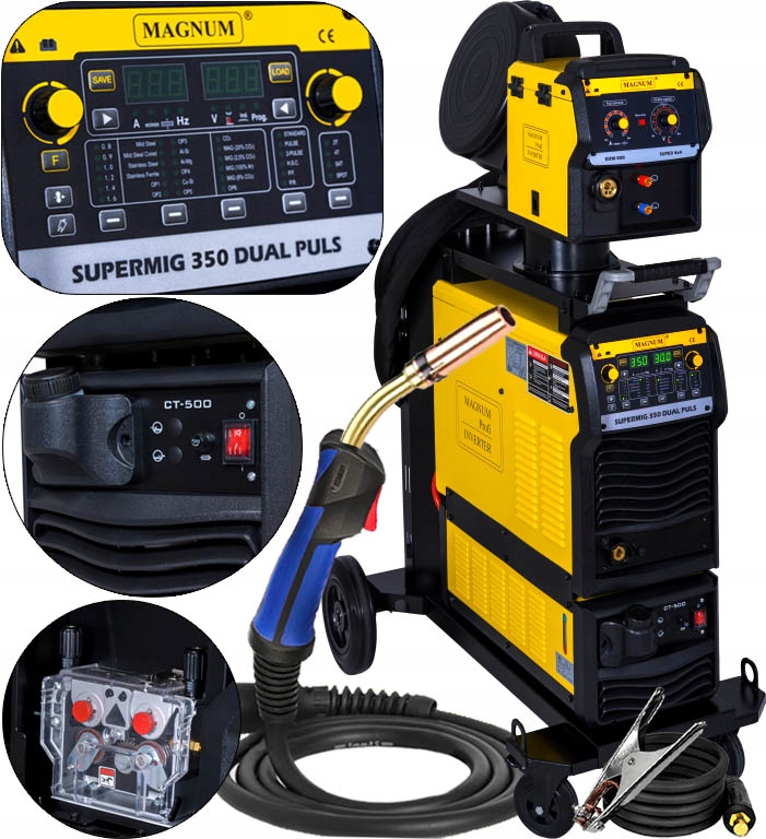 Spawarka Inwertorowa Migomat Magnum Supermig 350 Dual Puls 4x4 Spot 2T/4T