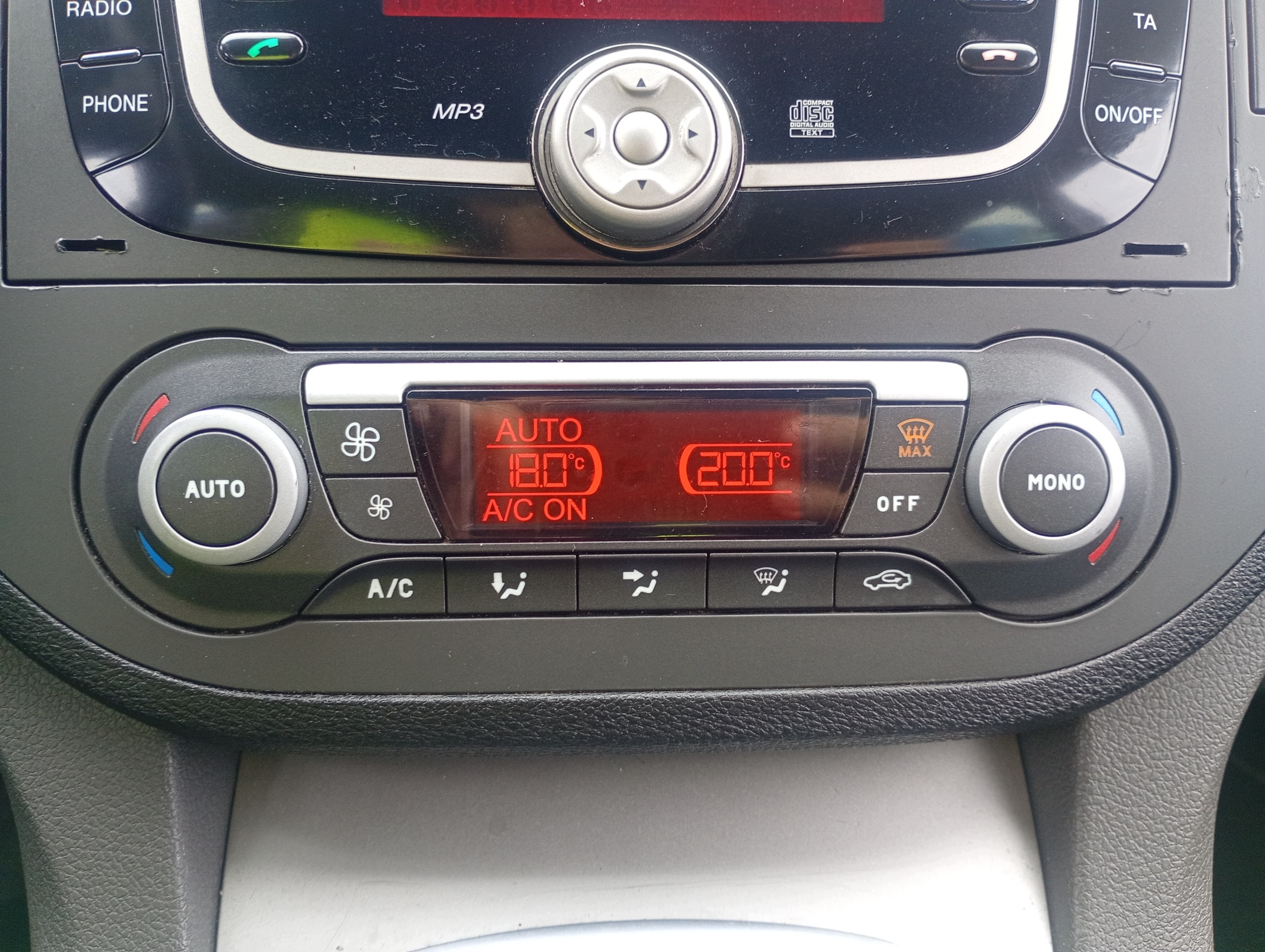 Panel Pulsante regulacja BOCCHETTE ogrzewania Ford C-MAX 1 e FL 07-11