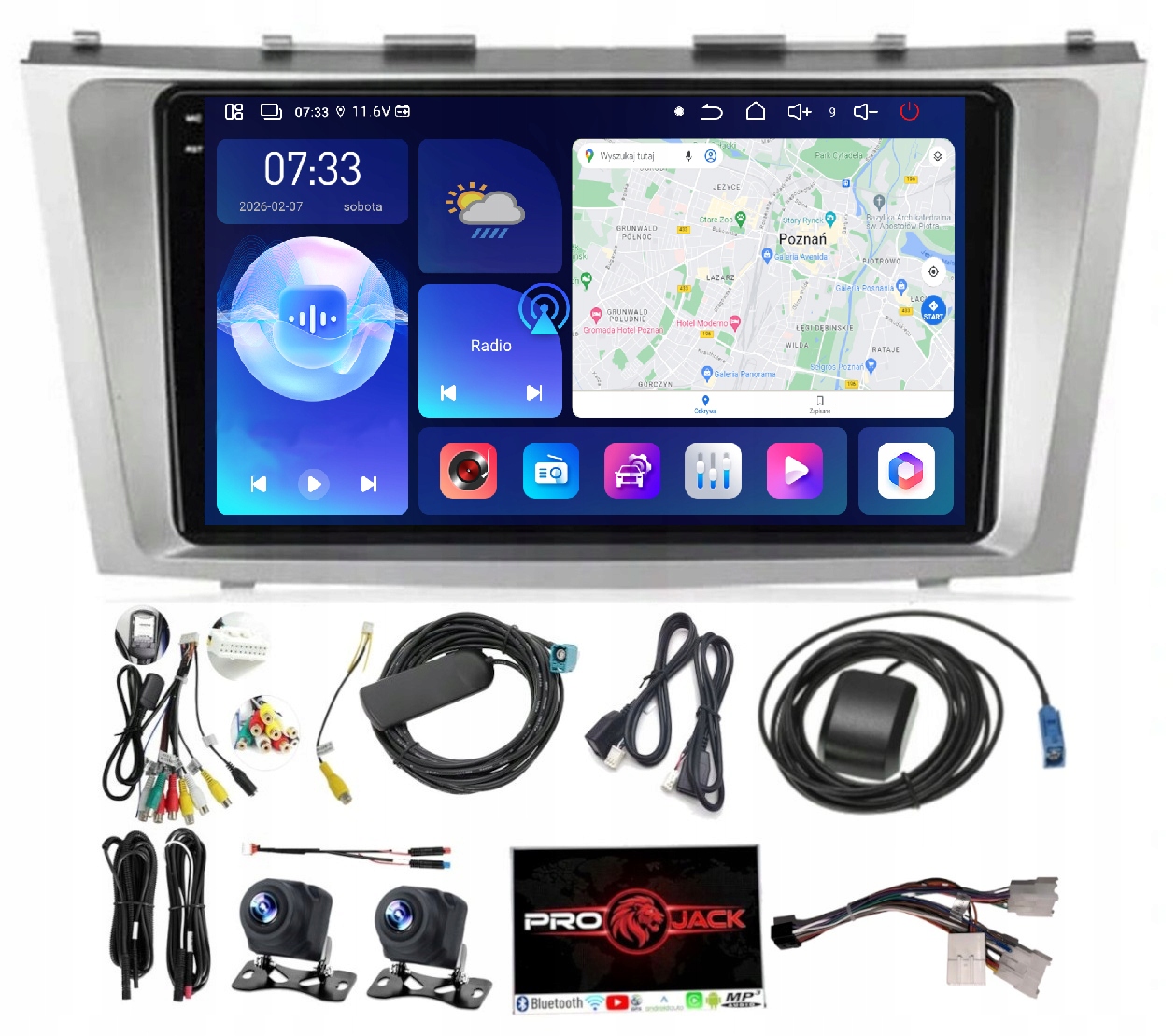 Autorádio S Navigací Toyota Camry 2006-2011 Wifi Carplay Usb 6GB Ram 128GB Rom Sim