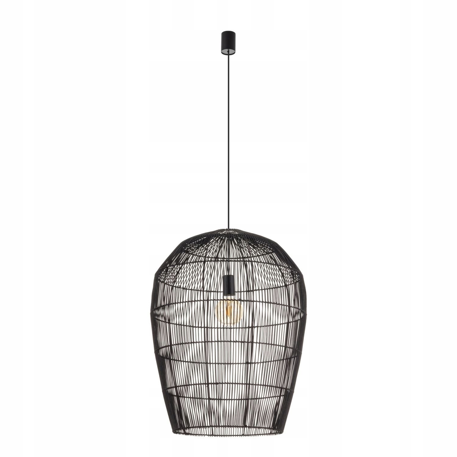 Závesná lampa čierna Haiti, moderný dizajn nad stôl Nowodvorski