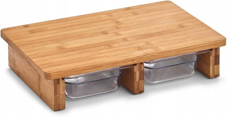 Bambusová Doska Na Krájanie S Nádobami 40,5 CM