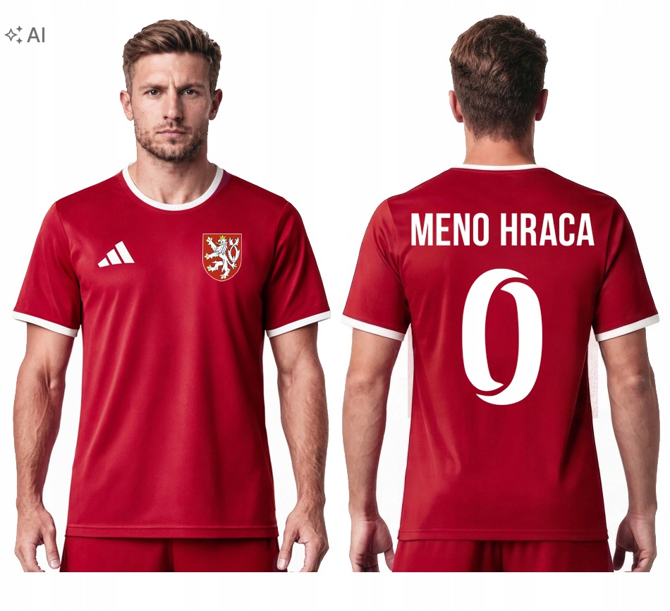 Koszulka Piłkarska Czechy Adidas Reprezentacja Nadruk Imię Pseudo S