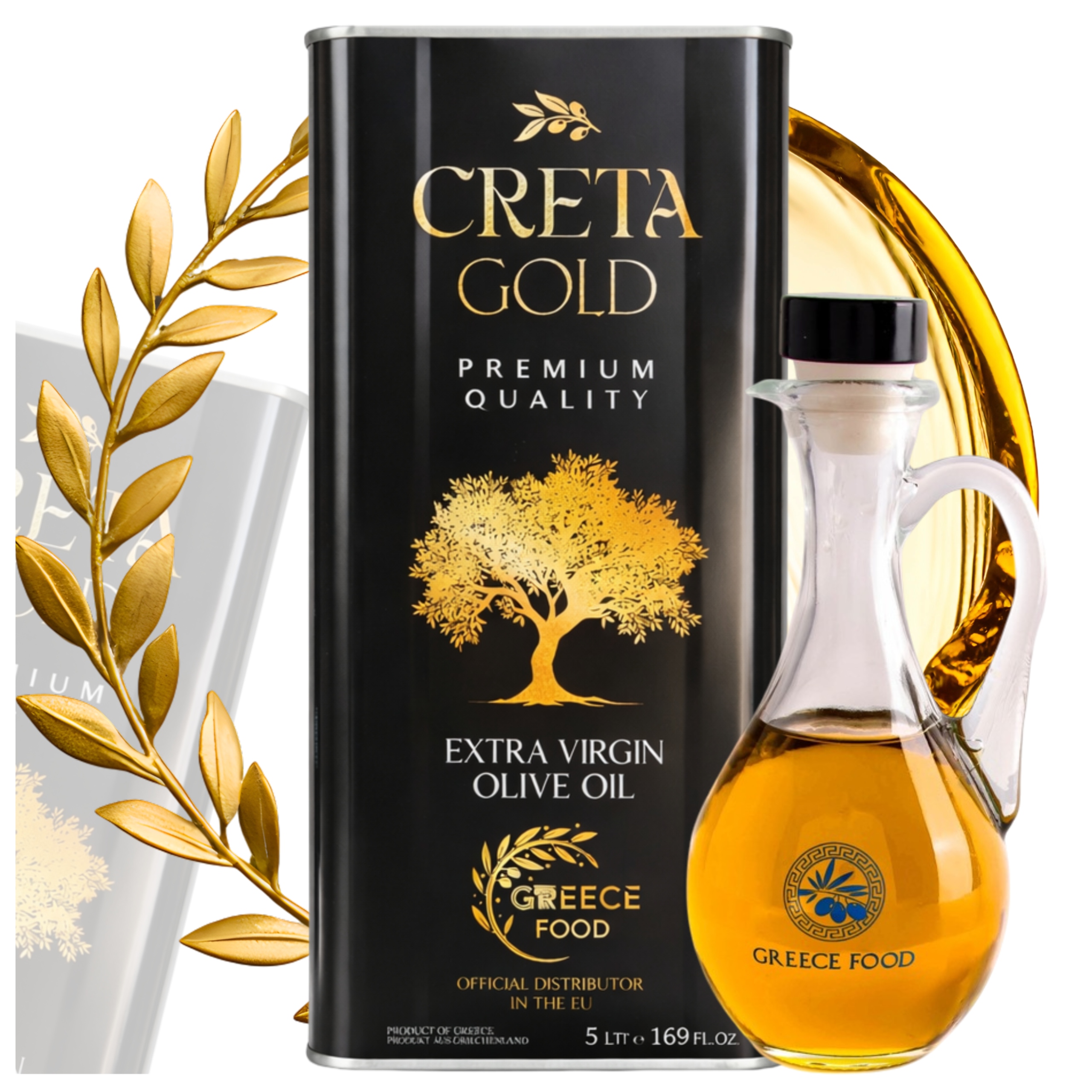Olivový Olej Extra Virgin Grecka 5L Creta Gold Premium Láhev Bonus