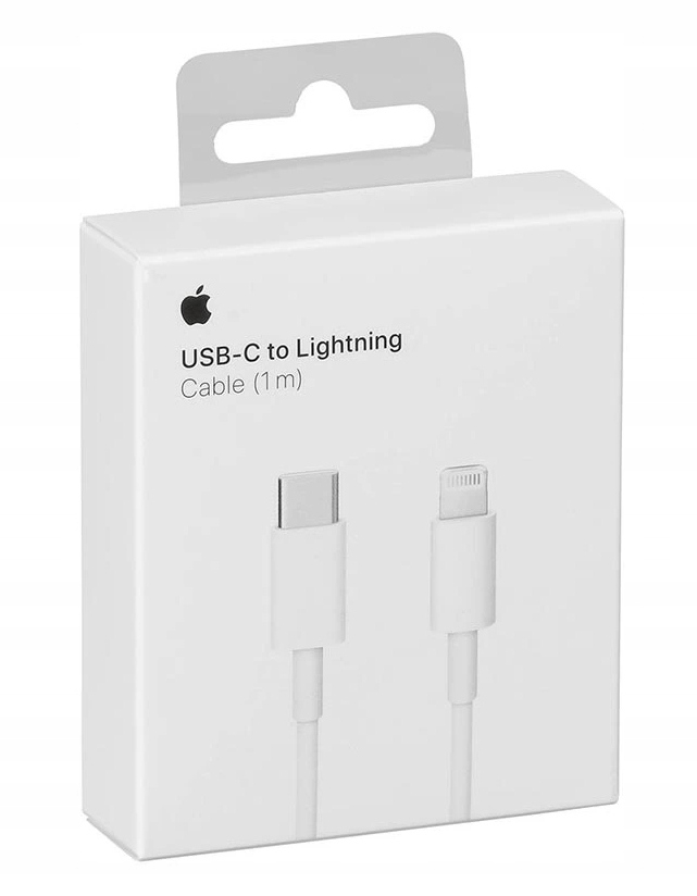 KABEL IPHONE APPLE USB C LIGHTNING 1M Kolor biały