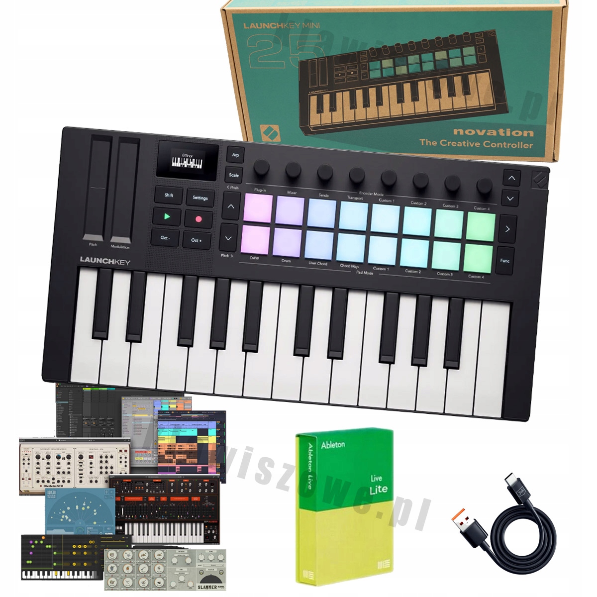 NOVATION Launchkey Mini 25 mk4 klawiatury sterujące
